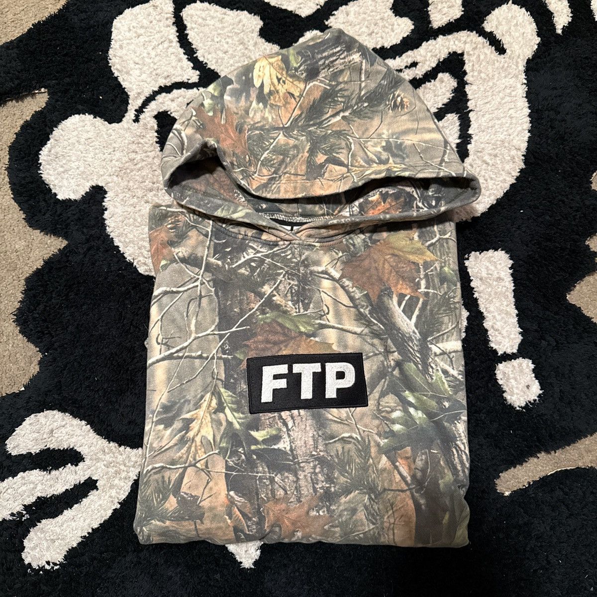 Fuck The Population FTP Real Tree Camo Zip Up Hoodie (Size Large