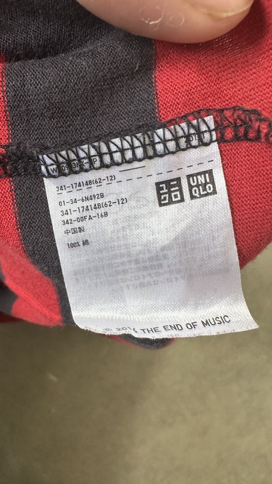Band Tees UNIQLO X KURT COBAIN STRIPES TEE Size US L / EU 52-54 / 3 - 7 Thumbnail