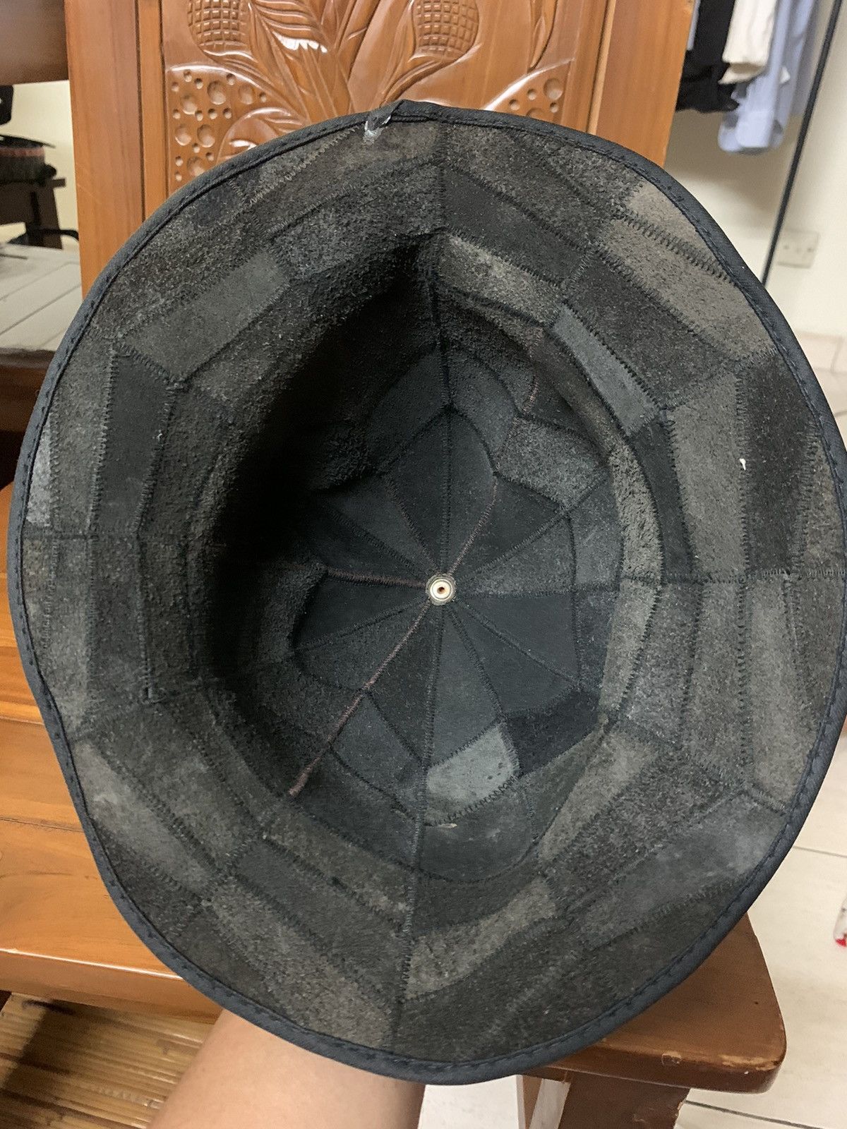 Vintage Rare leather bucket hat Size ONE SIZE - 4 Thumbnail