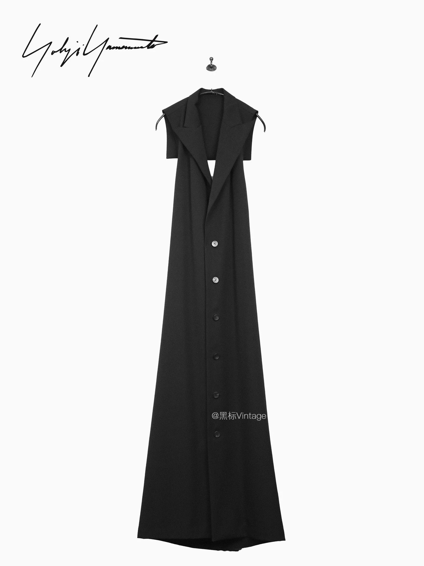 Yohji Yamamoto Yohji Yamamoto 06SS Archive Backless Wool Dress Women Size ONE SIZE - 1 Thumbnail