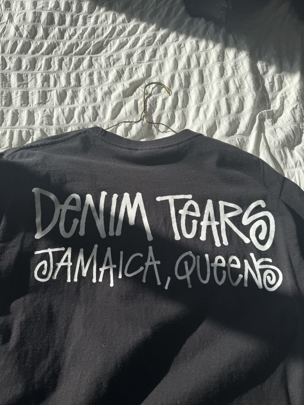 DENIM TEARS × Stussy Stussy Denim Tears Jamaica Queens Black T Shirt Size US M / EU 48-50 / 2 - 2 Thumbnail