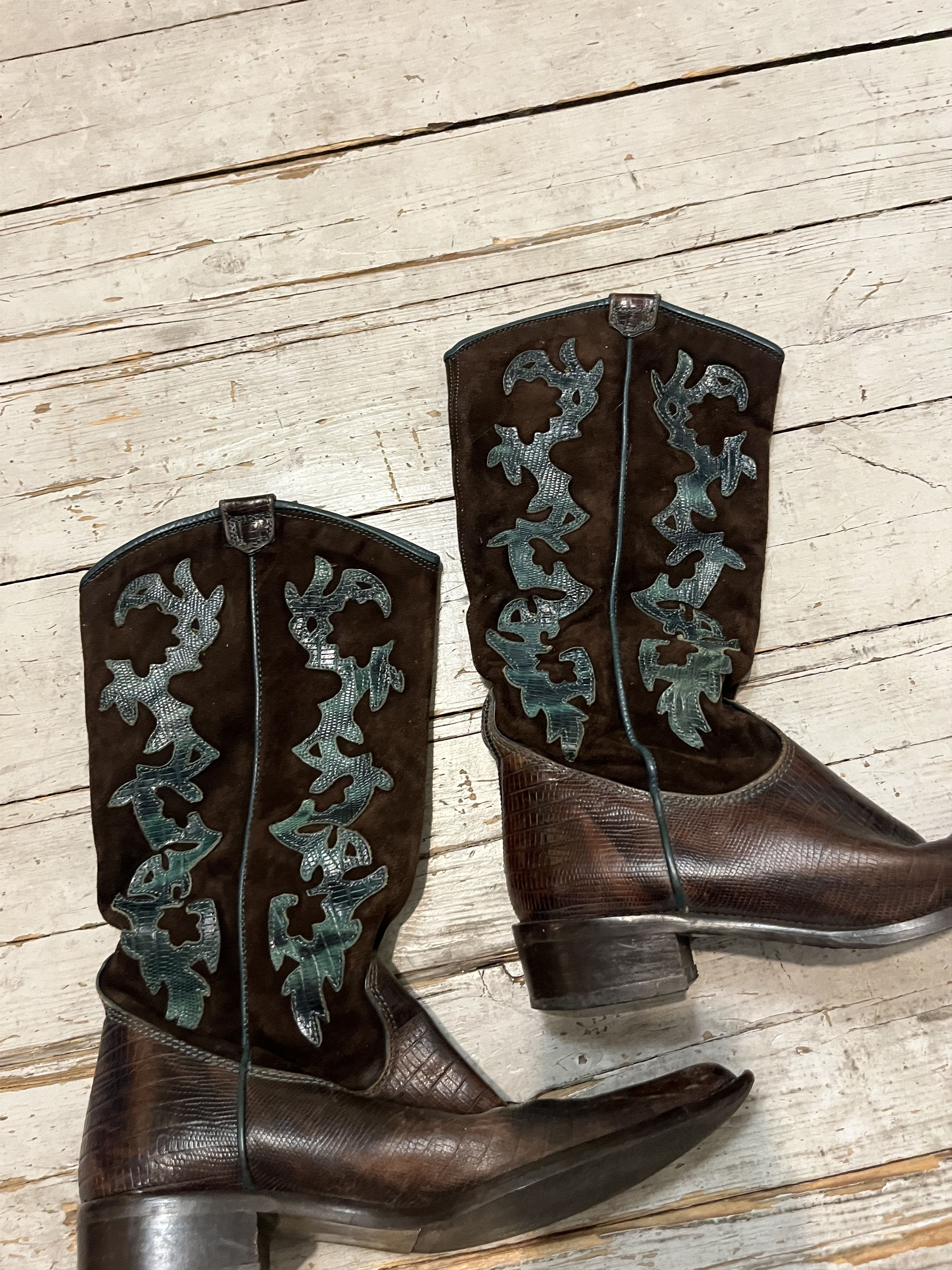 Handmade × Vintage Vintage Genuine Leather Western Cowboy Boots Mexico Size US 5 / EU 37 - 5 Thumbnail