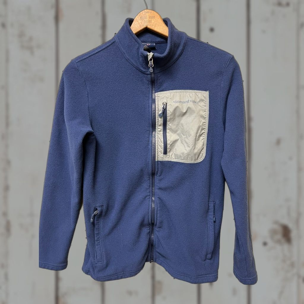 Vineyard Vines VINEYARD VINES Martha's Vineyard Full Zip Fleece Jacket Blue Pocket S Men Jacket Size US S / EU 44-46 / 1 - 1 Thumbnail