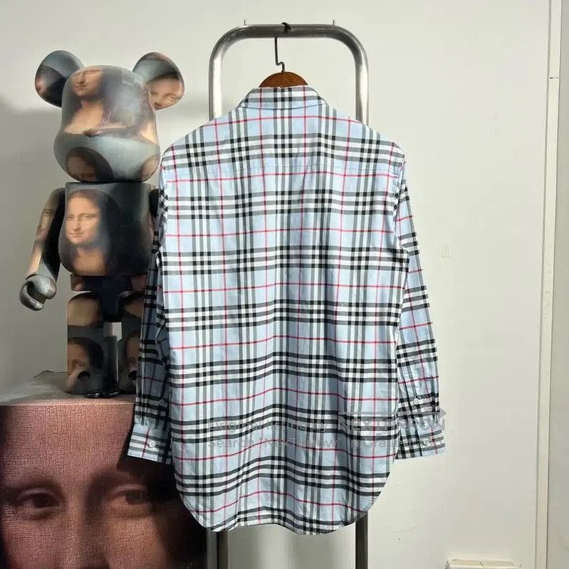 Burberry Burberry Blue Checked Long Sleeve Shirt. Size US M / EU 48-50 / 2 - 2 Thumbnail