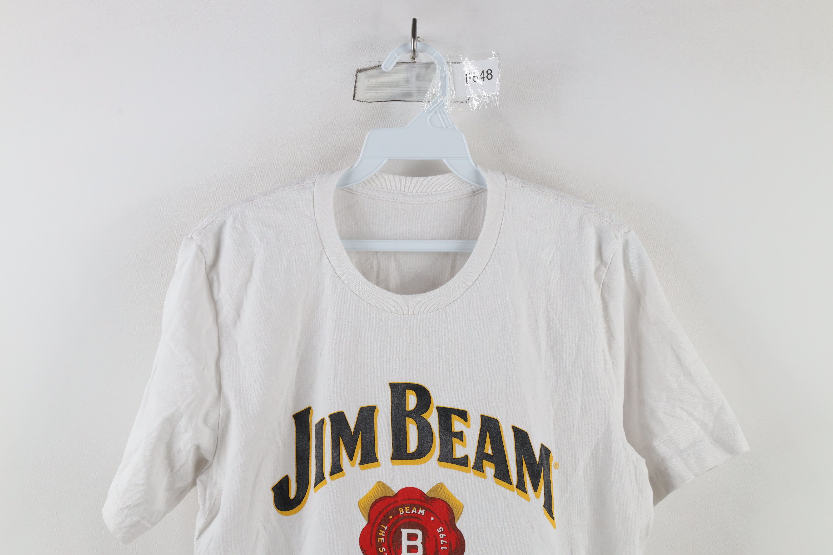 Vintage Vintage Jim Beam Whiskey Short Sleeve T-Shirt White Cotton Size US M / EU 48-50 / 2 - 2 Thumbnail