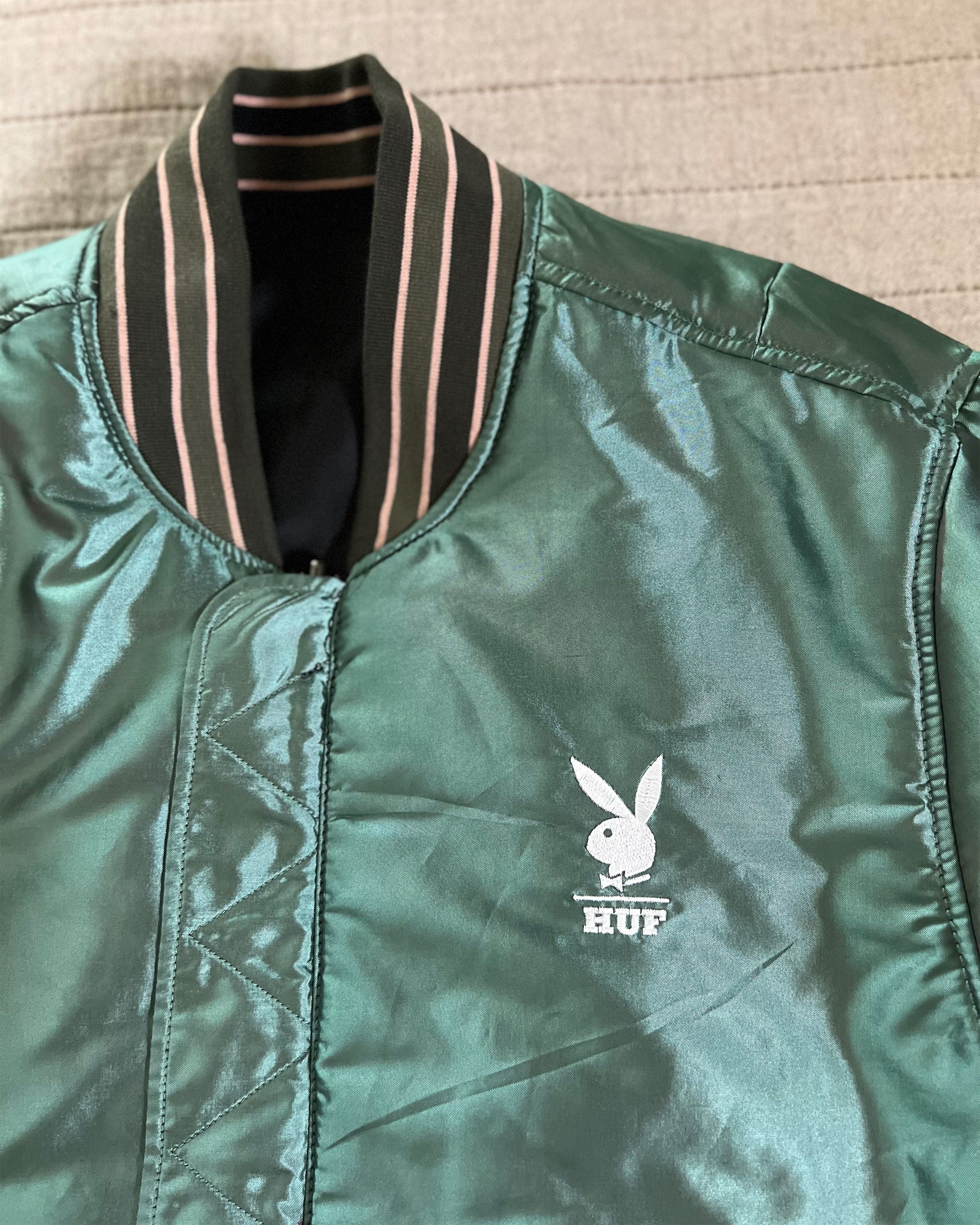 Huf × Playboy HUF x Playboy Reversible Bomber Jacket | Grailed