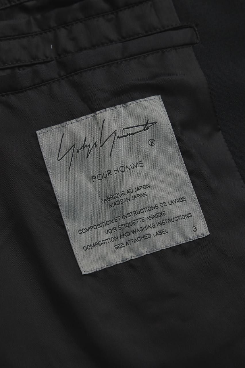 Yohji Yamamoto Yohji Yamamoto Wool Gabardine Diagonal Button Long Jacket Size US L / EU 52-54 / 3 - 11 Thumbnail