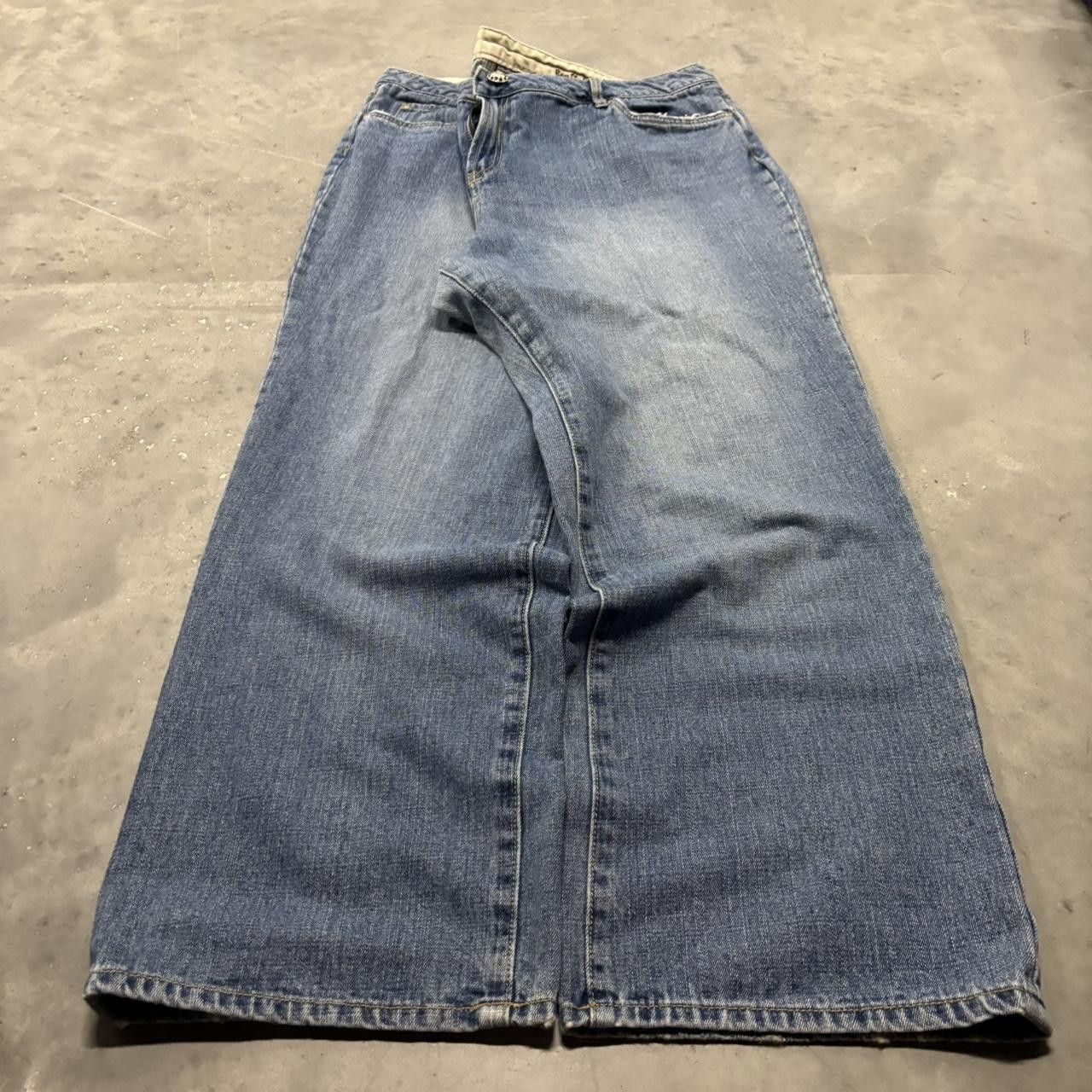 Japanese Brand × Vintage Crazy Vintage Y2K/2000s Baggy Skater Style Denim Jeans! Size US 40 / EU 56 - 3 Thumbnail