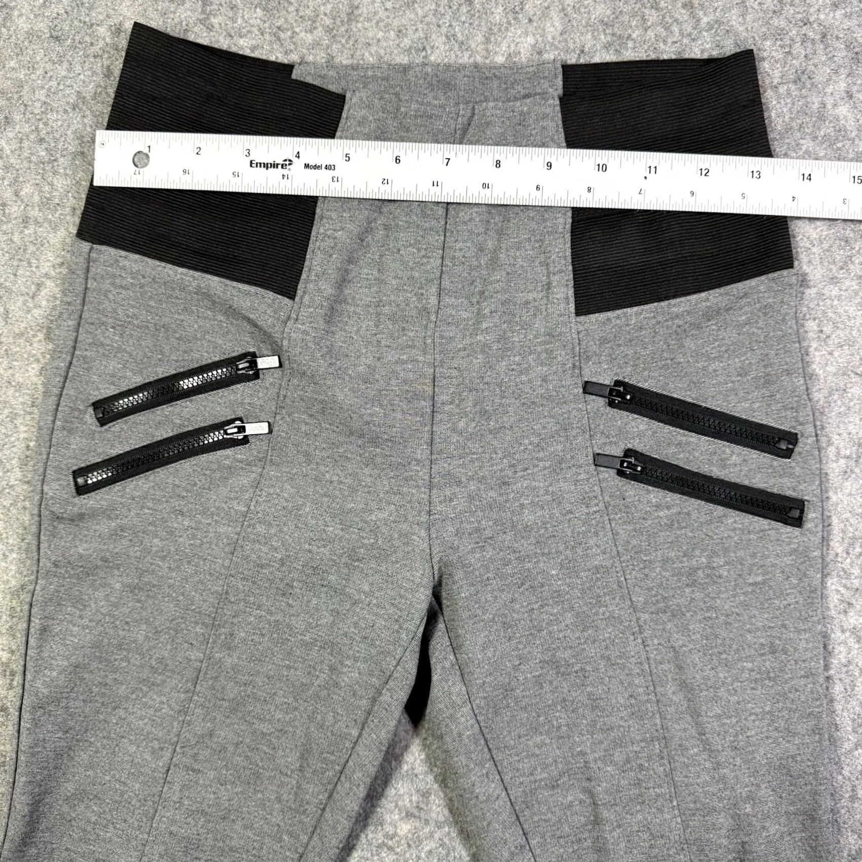 Guess GUESS Daisy Leggings Women's Large Gray Zipper NWT Cropped Activewear Casual Travel Style: Leggings Size 36" / US 14 / IT 50 - 6 Thumbnail