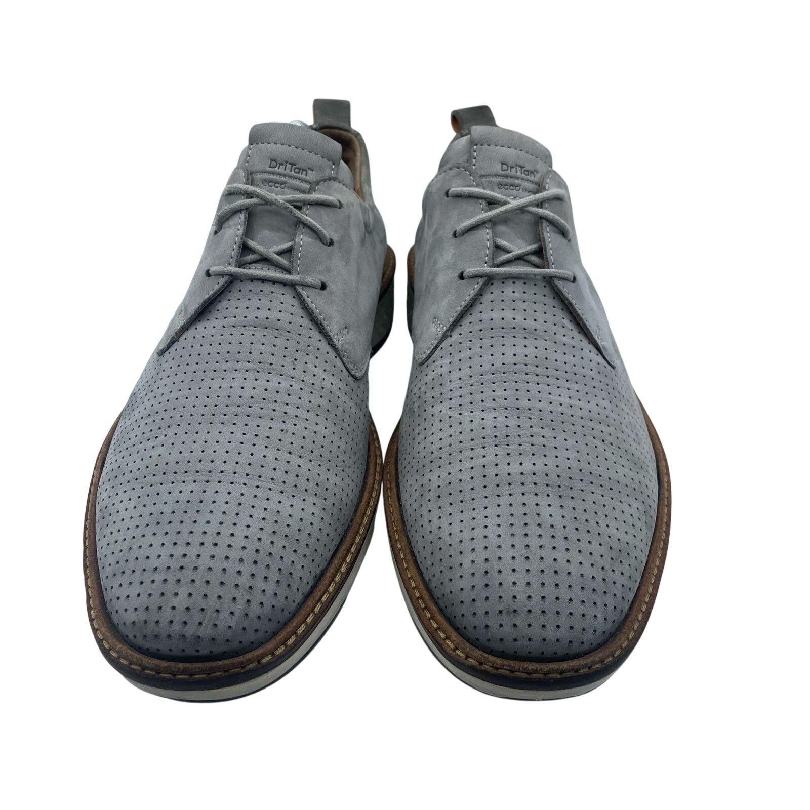 Ecco ECCO ST1 Hybrid Derby Wingtip Oxford Suede Shoe Slate Men 42 Size US 8.5 / EU 41-42 - 3 Thumbnail