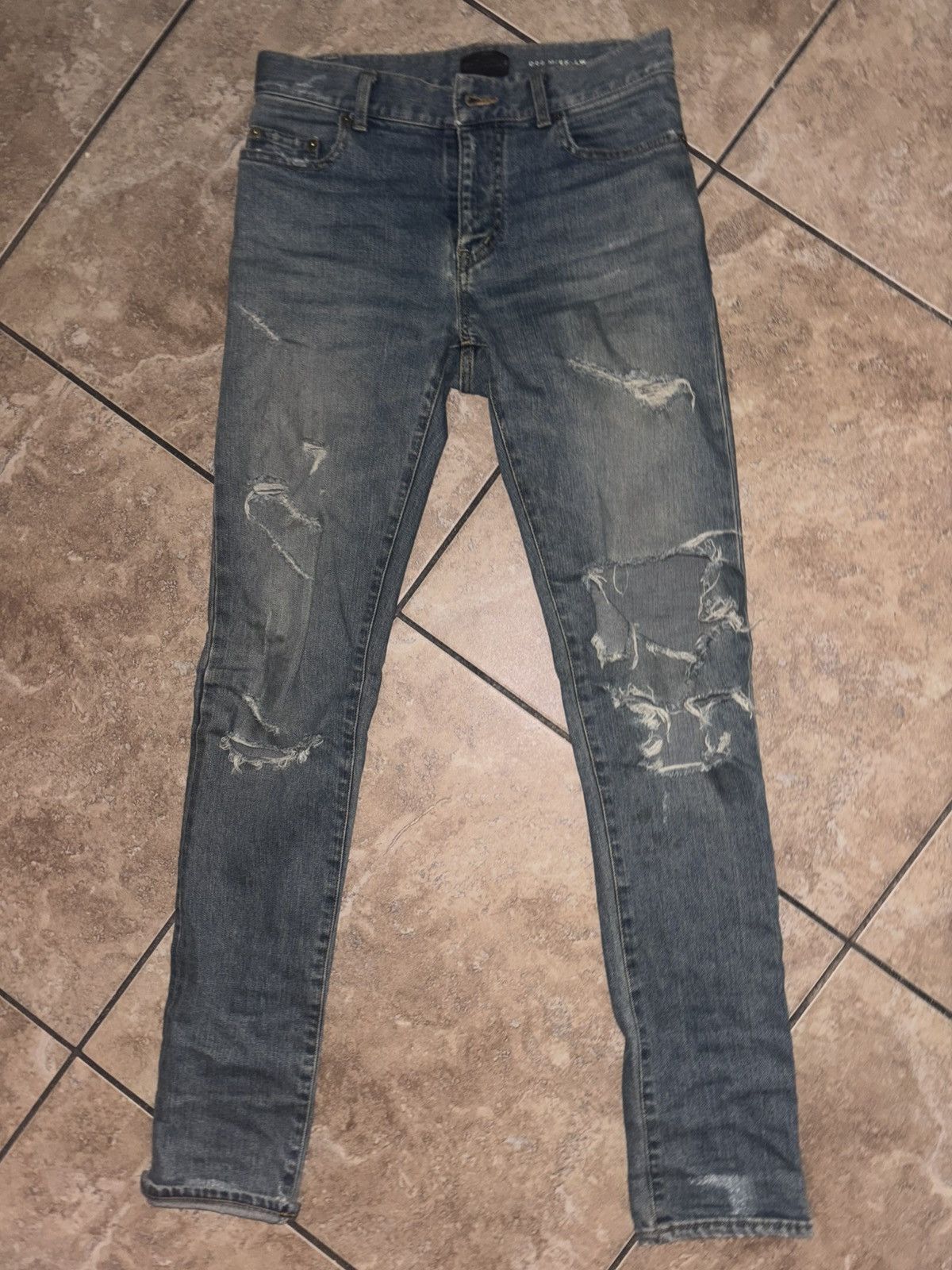 Saint Laurent Paris Saint Laurent Paris FW15 Crash Denim Size US 30 / EU 46 - 1 Thumbnail