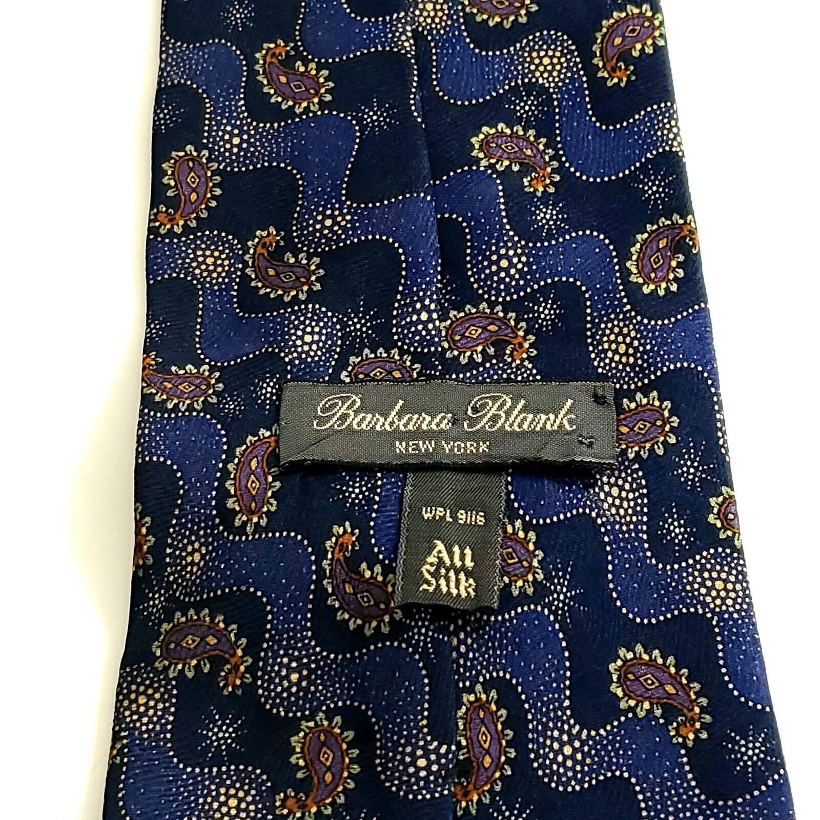 Designer Barbara Blank New York Purple Jacquard Print Paisley Wide Si Size ONE SIZE - 3 Thumbnail