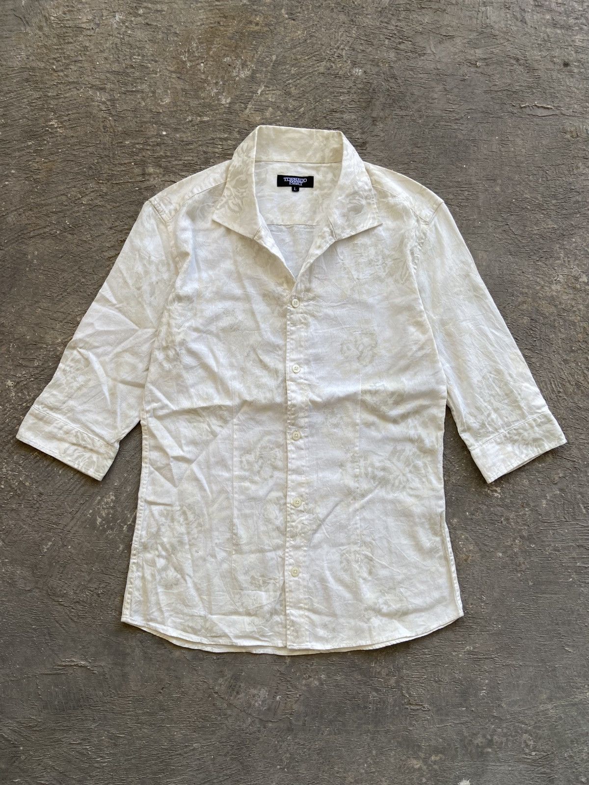 Tornado Mart 2000s Tornado Mart - Floral Pattern 3/4 Sleeve Shirt Size US L / EU 52-54 / 3 - 1 Thumbnail