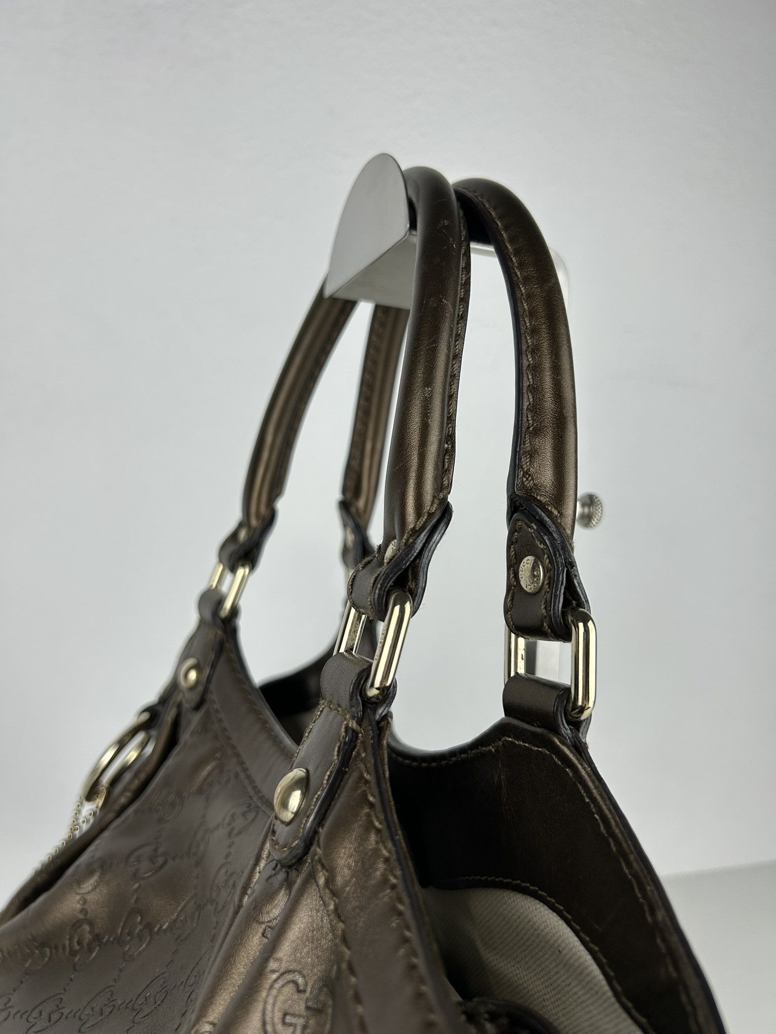 Gucci Gucci guccissima sukey medium size leather handbag Size ONE SIZE - 16 Thumbnail