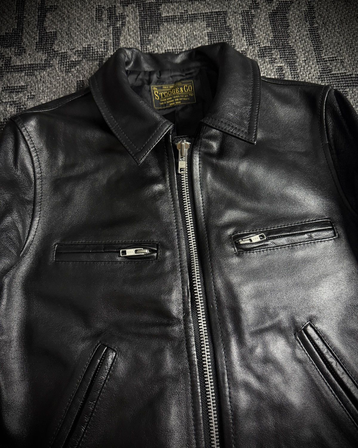 Japanese Brand Stooge&Co Cowhide Riders Jacket Size US S / EU 44-46 / 1 - 11 Thumbnail