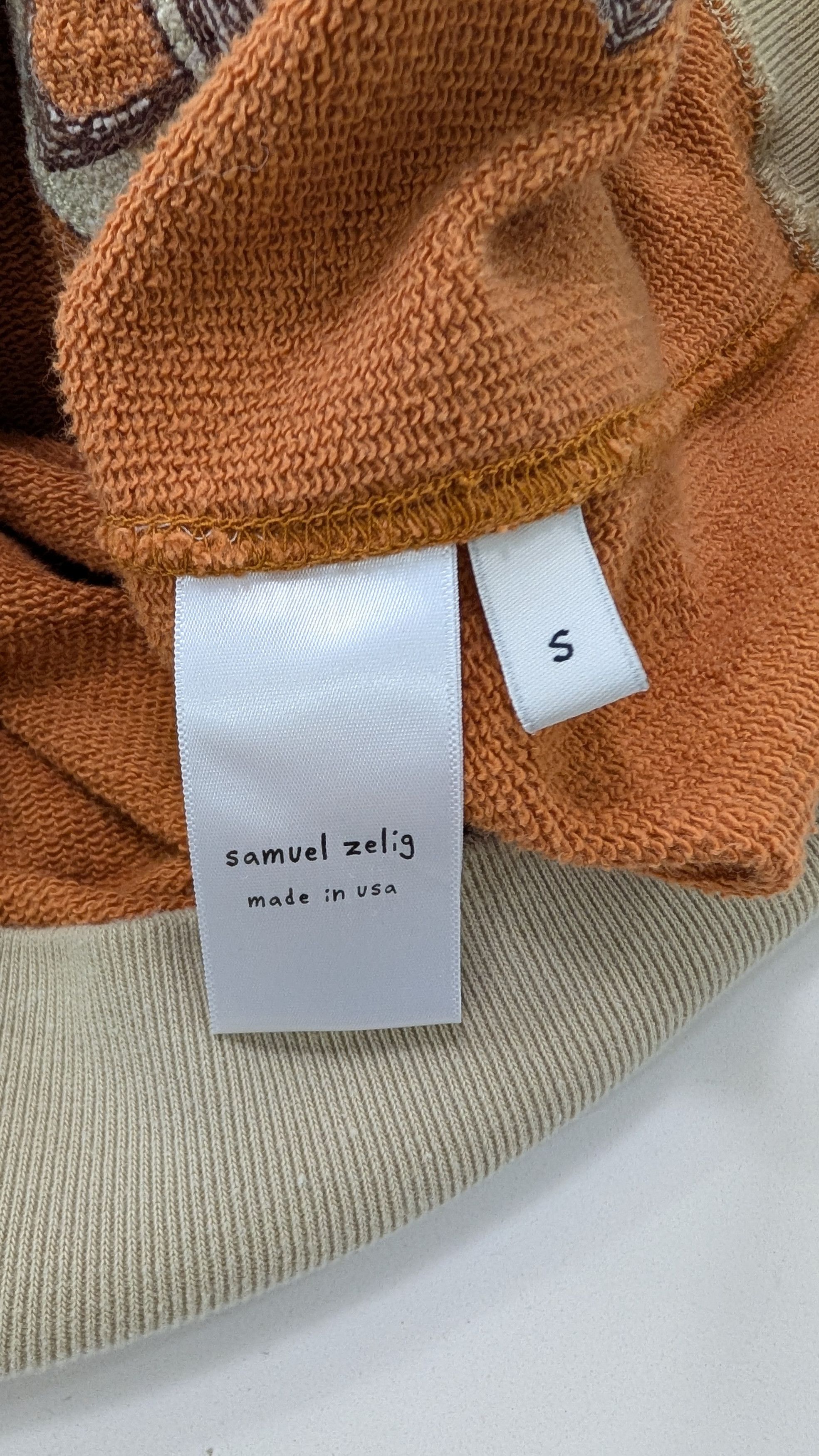 Samuel Zelig SAMUEL ZELIG Varsity Crewneck - Vintage Orange - Made in USA Size US S / EU 44-46 / 1 - 5 Thumbnail