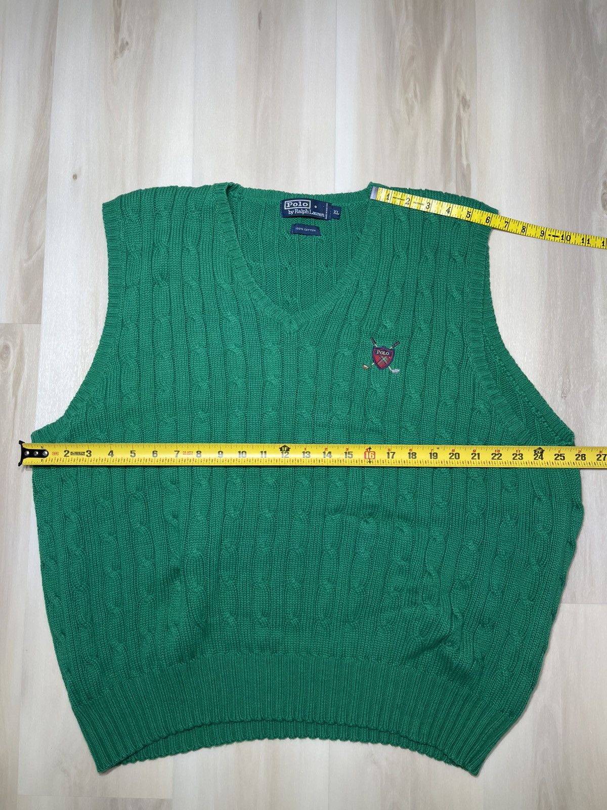 Polo Ralph Lauren Polo Ralph Lauren Pullover Sweater Vest XL Green Crest Knit Size US XL / EU 56 / 4 - 5 Thumbnail