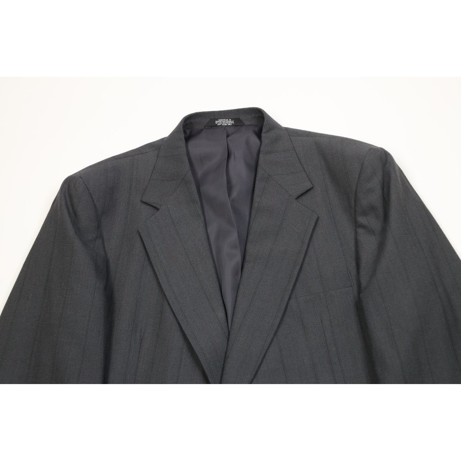Vintage Vintage 90s Streetwear 2 Piece Wool Striped Suit Wedding Size 48R - 3 Thumbnail
