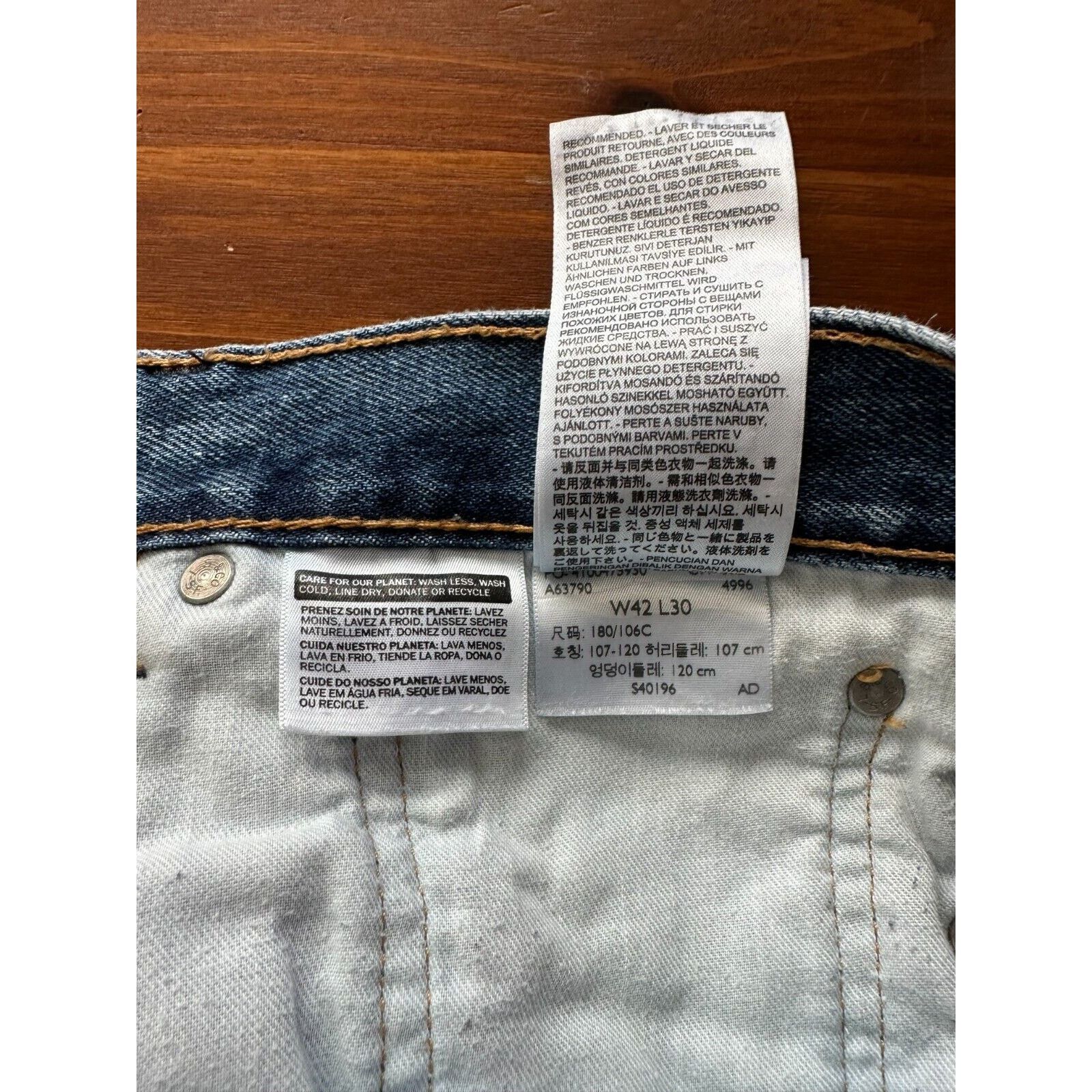 Levi's Levis 505 Regular Fit Blue Jeans 40x32 Clean NormcorpWestern Size US 40 / EU 56 - 3 Thumbnail