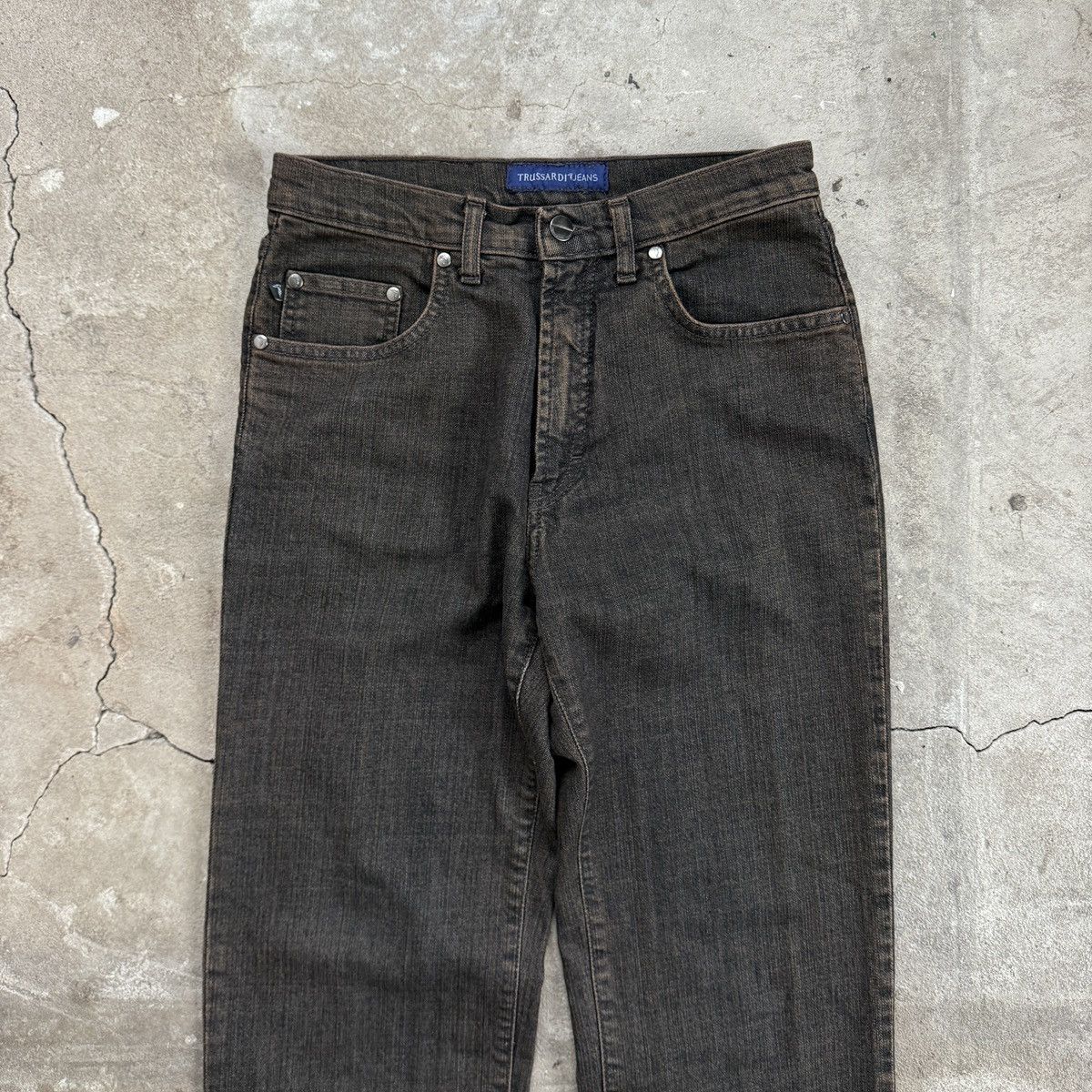 Trussardi Trussardi Brown jeans with natural rusty wash Size US 31 - 4 Thumbnail