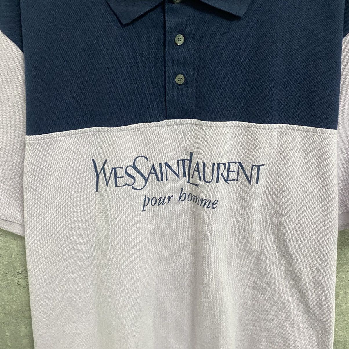 Yves Saint Laurent Vintage Yves Saint Laurent Polo T-shirt YSL Big Logo Y2K Size US XXL / EU 58 / 5 - 5 Thumbnail