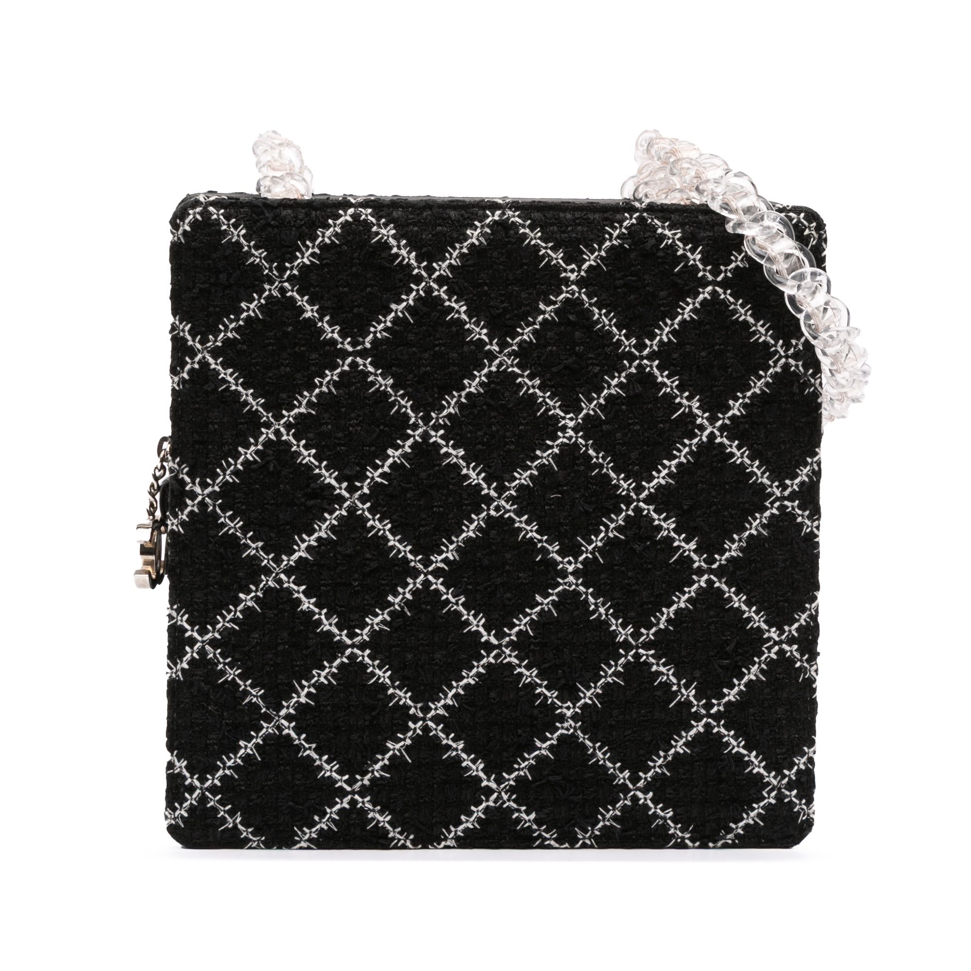 Chanel Chanel Tweed and Resin Zipped Chain Shopping Bag Size ONE SIZE - 1 Thumbnail