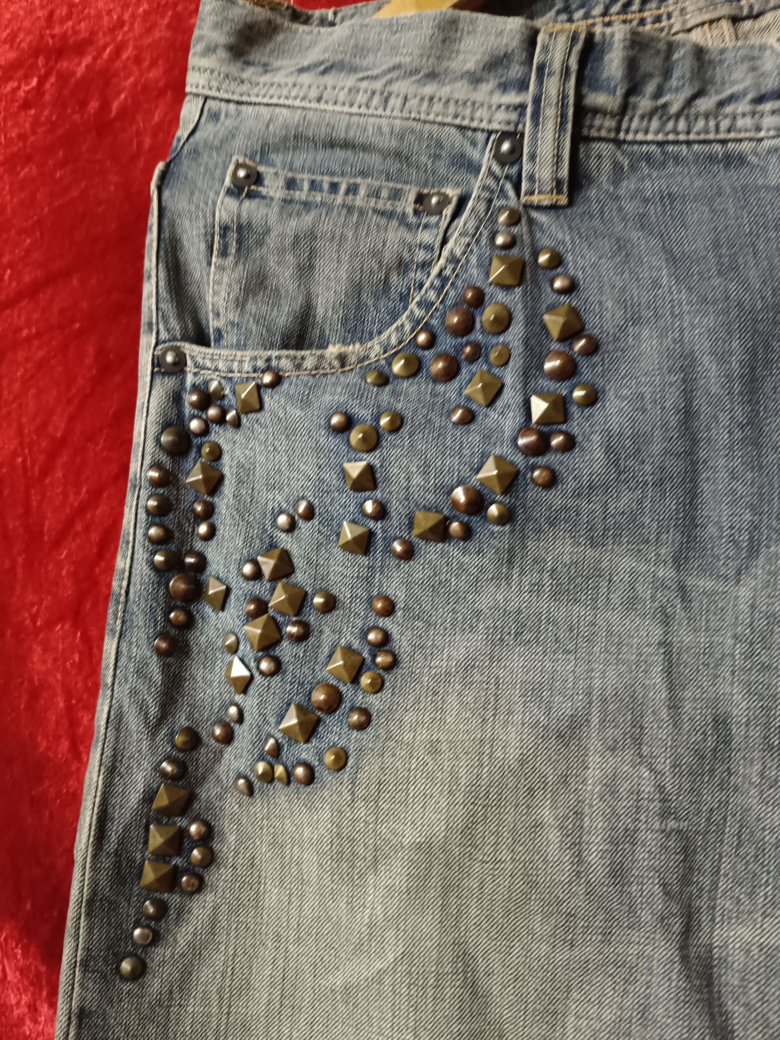 Japanese Brand × Tete Homme × Vintage Studded Short Jeans Size US 32 / EU 48 - 8 Thumbnail