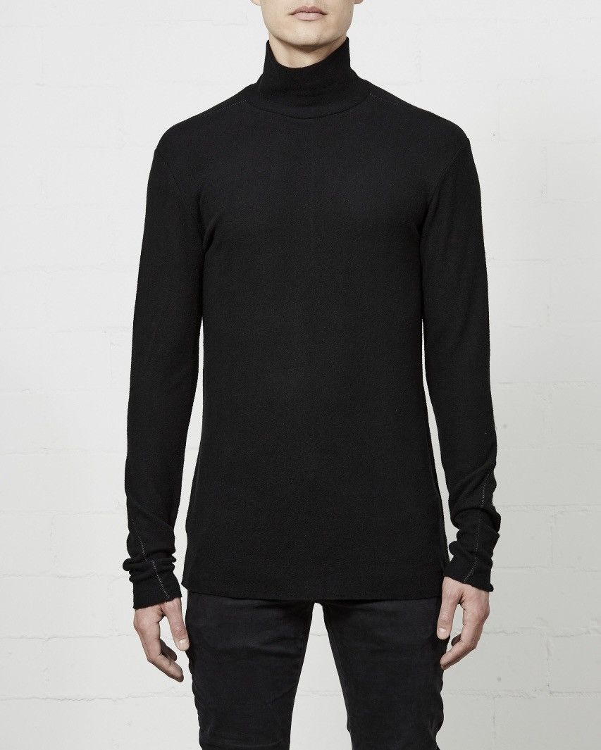 Thom Krom Thom/Krom High Collar Long Sleeve Viscose Stretch Darkwear M Size US M / EU 48-50 / 2 - 3 Thumbnail