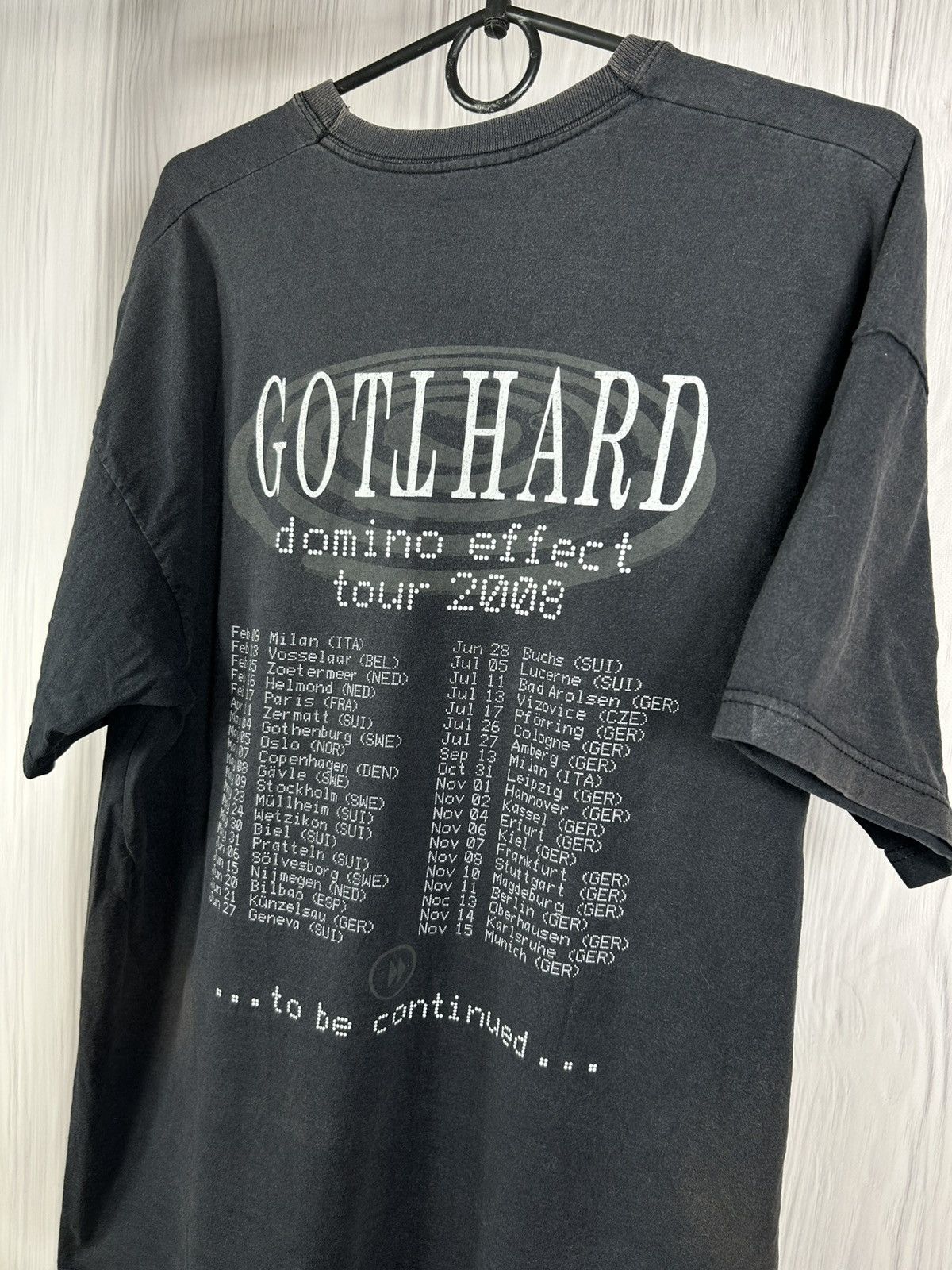 Band Tees Vintage Gotthard Domino Effect 2008 Tour T-Shirt Size XL Size US XL / EU 56 / 4 - 13 Thumbnail