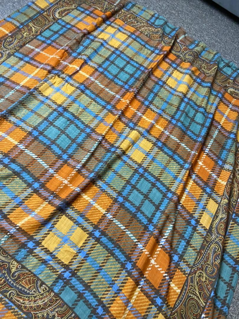 Pierre Balmain Vintage Pierre Balmain Plaid & Paisley Pattern Scarf (179) Size ONE SIZE - 3 Thumbnail