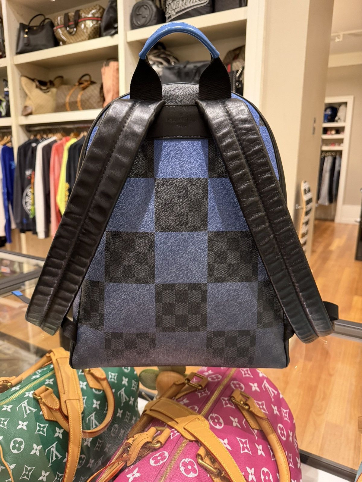 Louis Vuitton Louis Vuitton Josh Backpack Damier Pixel Cobalt Size ONE SIZE - 6 Thumbnail