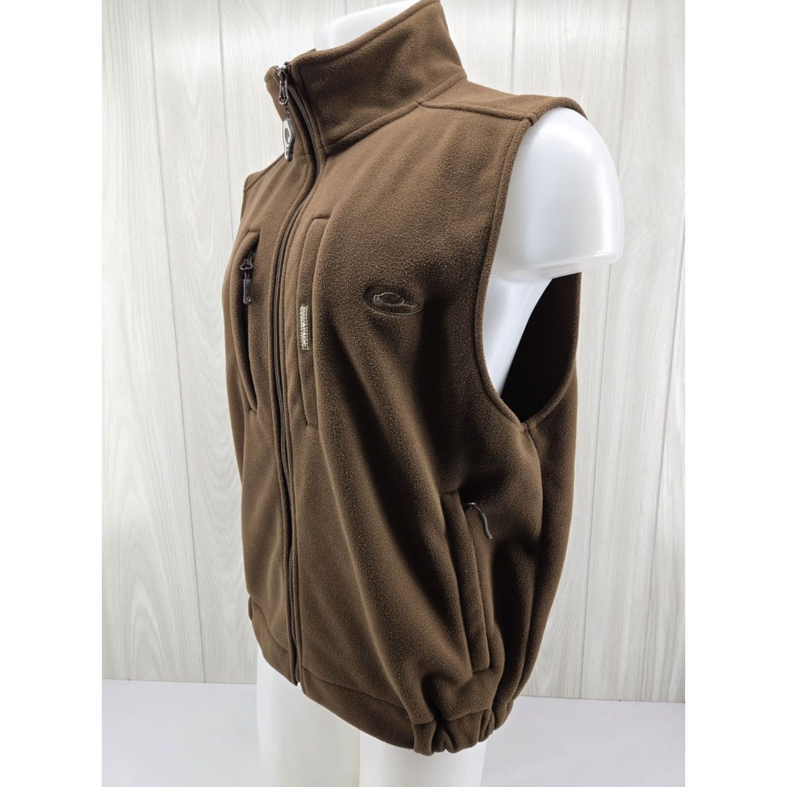 Vintage Drake Waterfowl Systems Cabin Fever Beverage Vest Brown Full Zip Large Mens Size US L / EU 52-54 / 3 - 3 Thumbnail