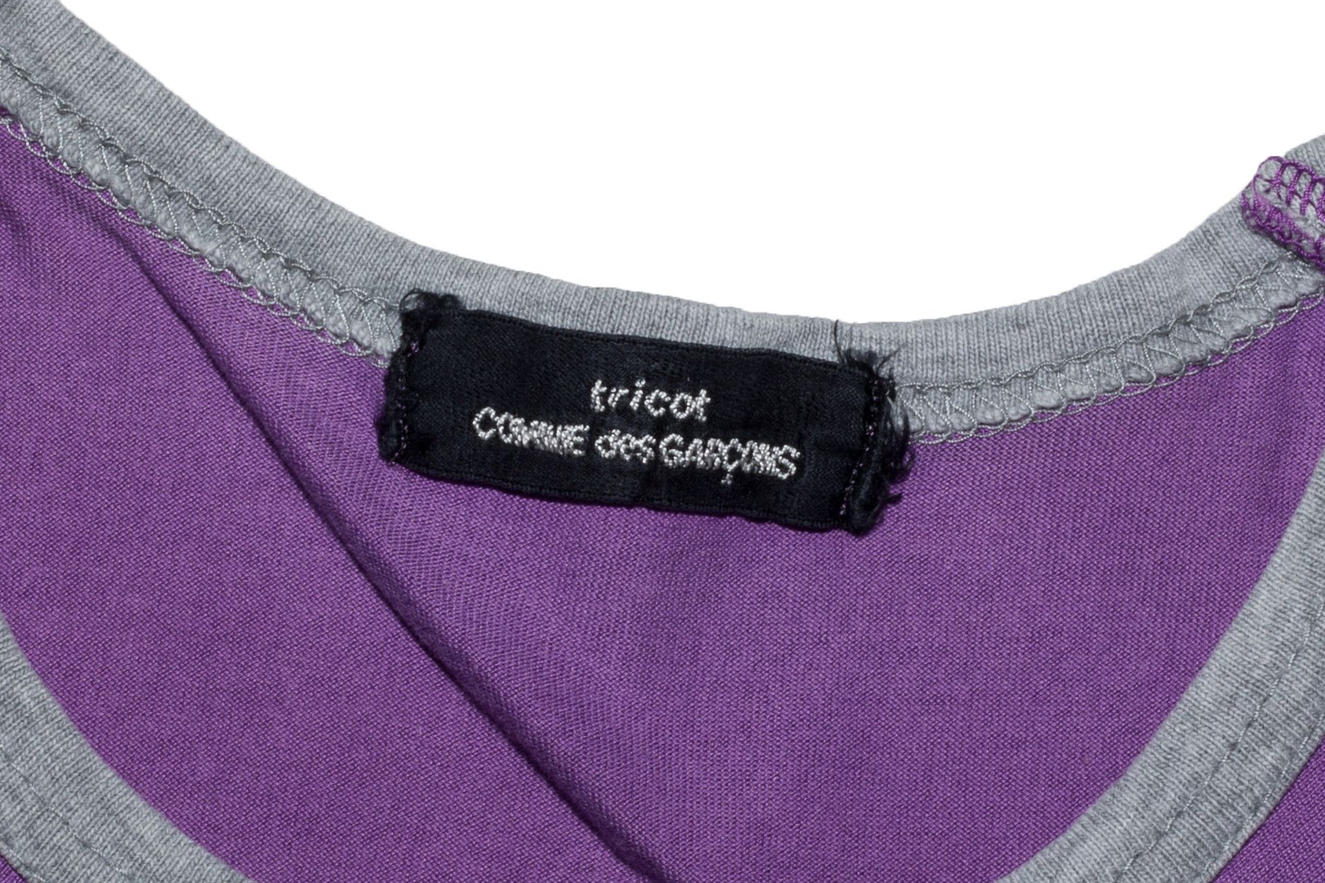 Tricot Comme des Garcons Panelled Purple Grey Vest Tank Top Size S / US 4 / IT 40 - 5 Thumbnail