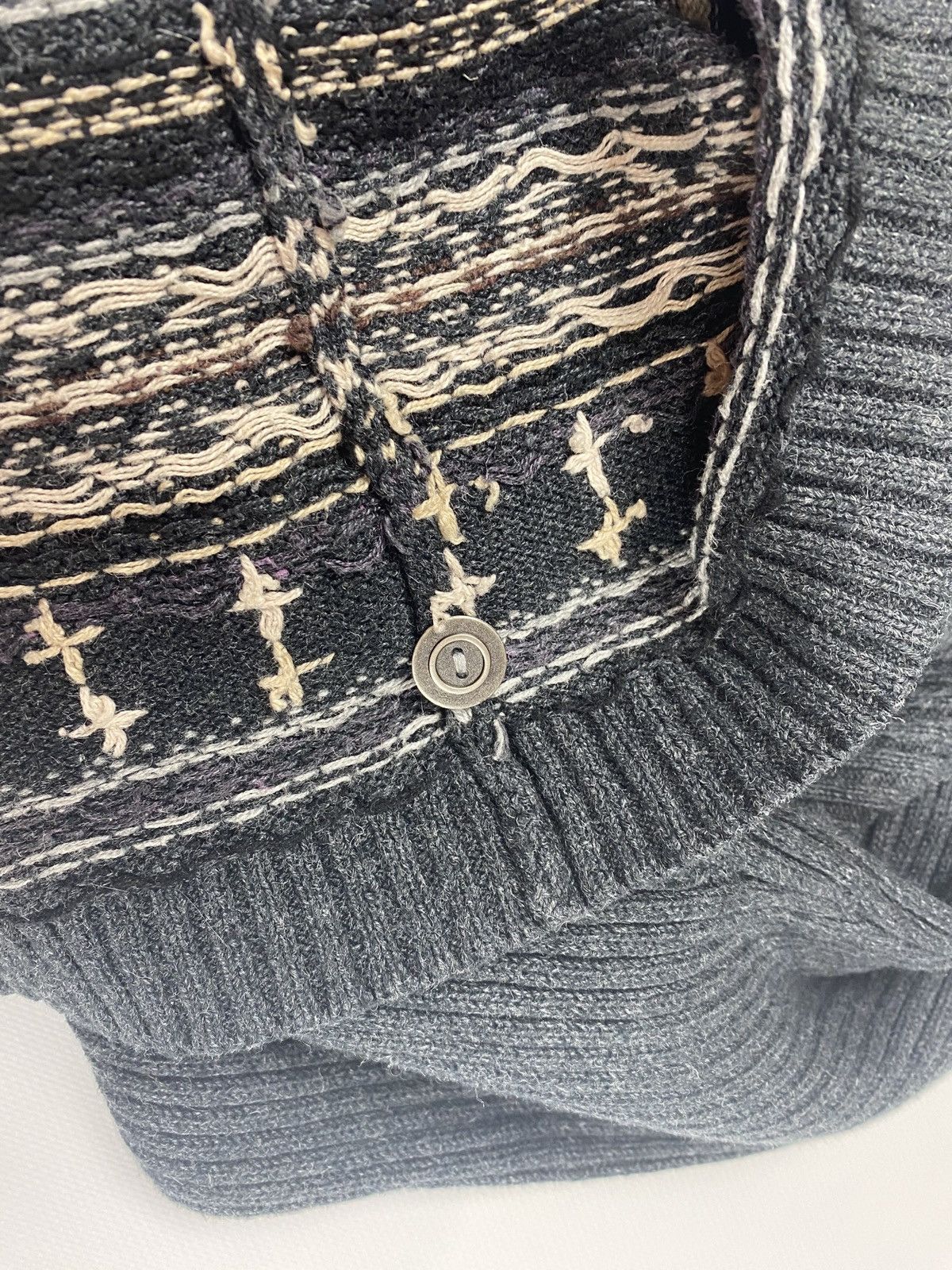 Vintage Karen Scott Cardigan Sweater Womens Gray Size M / US 6-8 / IT 42-44 - 8 Thumbnail