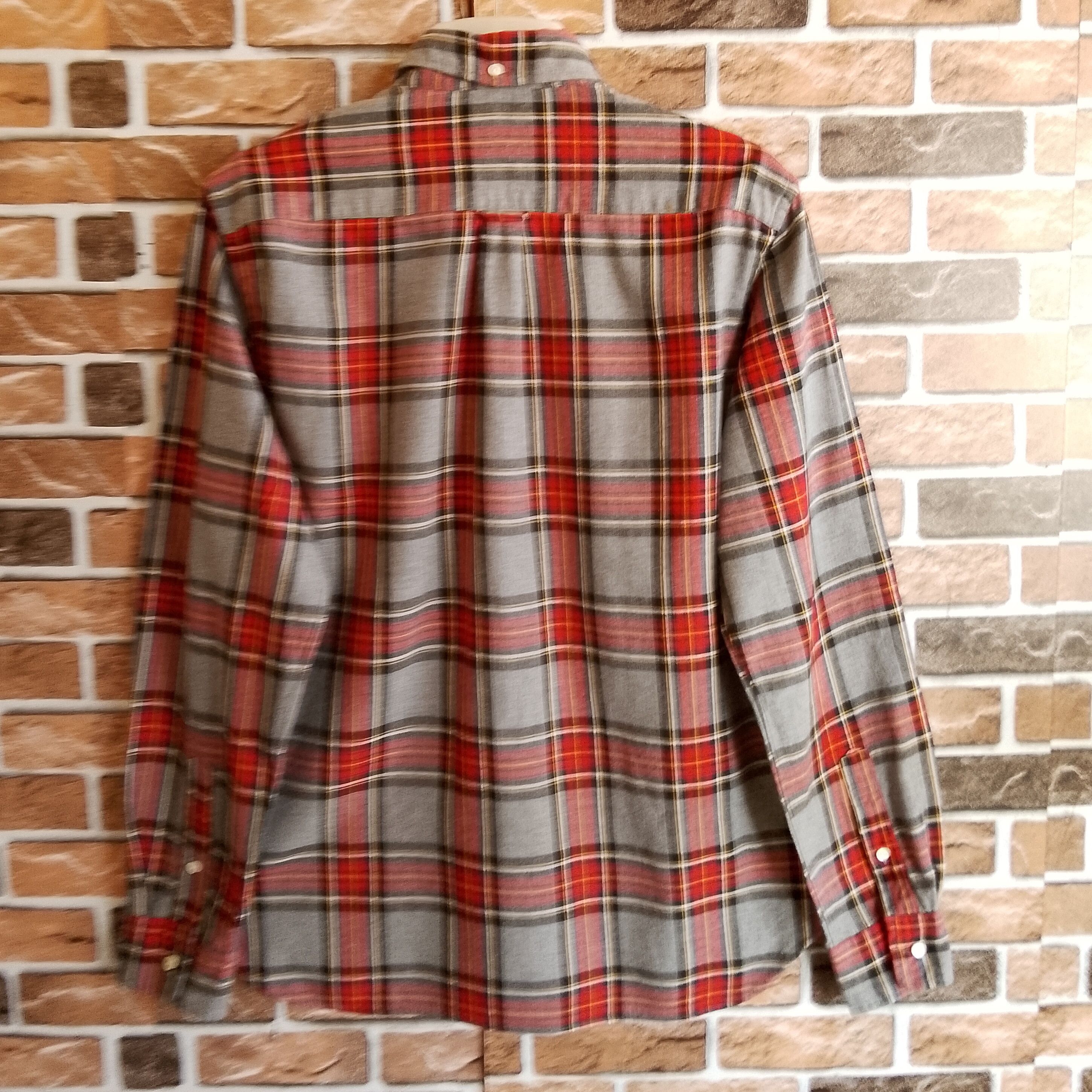 Beams Plus 100% Cotton Red/Gray Gingham Plaid Lightweight Flannel Size US S / EU 44-46 / 1 - 2 Thumbnail