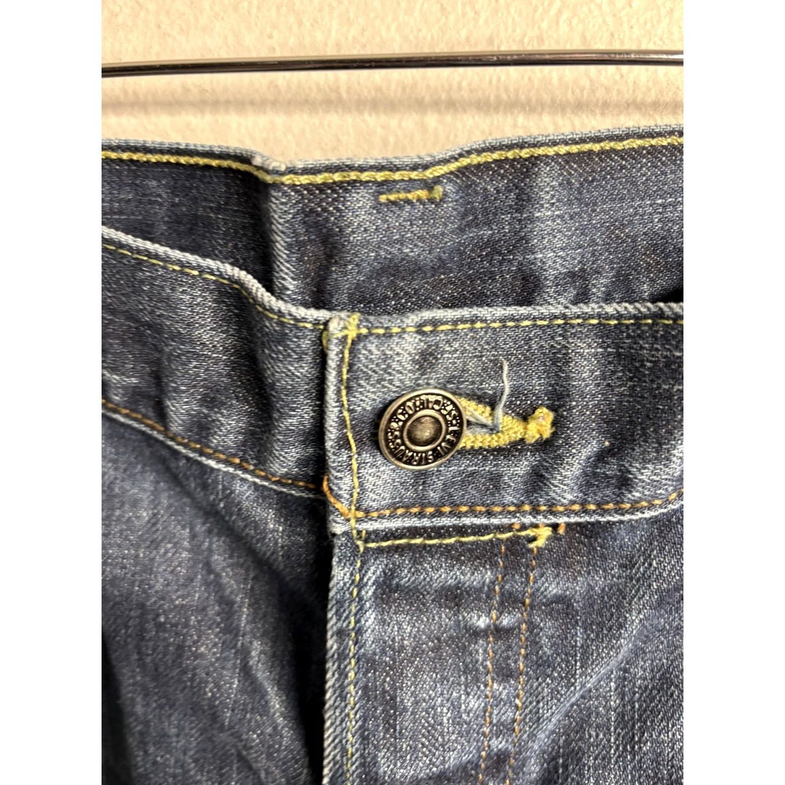 Levi's Levi'S 501 High Rise Mens Jeans Blue Medium Wash Distressed Denim Size US 38 / EU 54 - 6 Thumbnail