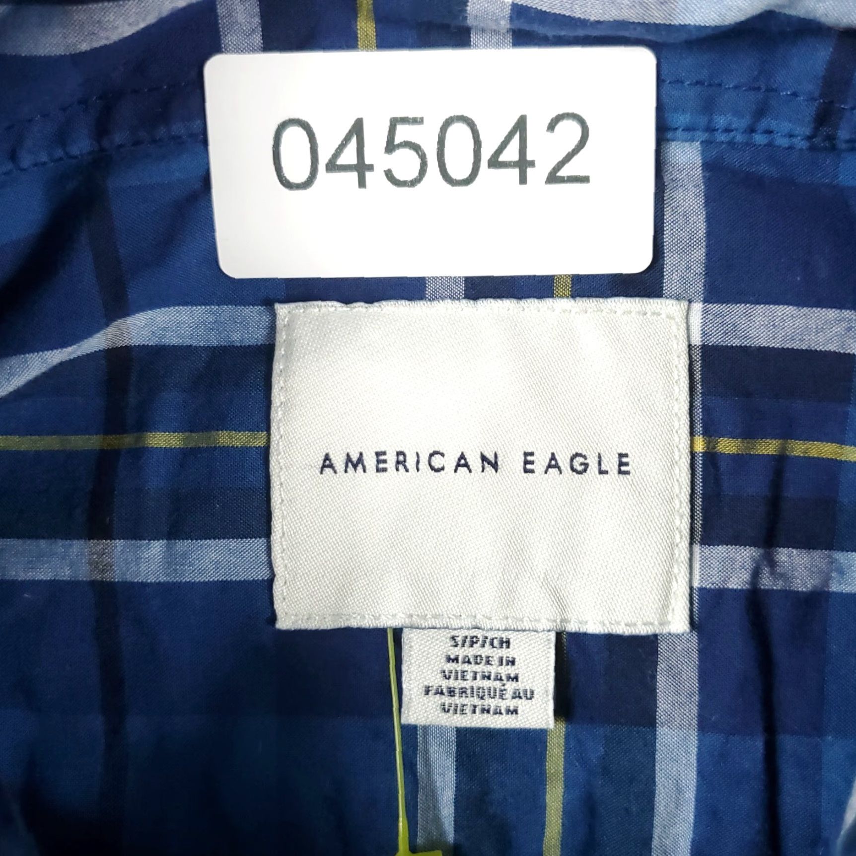 American Eagle Outfitters American Eagle Outfitters Shirt Mens Small Blue Plaid Button-Up Long Sleeve Casual Modern Preppy Size US S / EU 44-46 / 1 - 6 Thumbnail