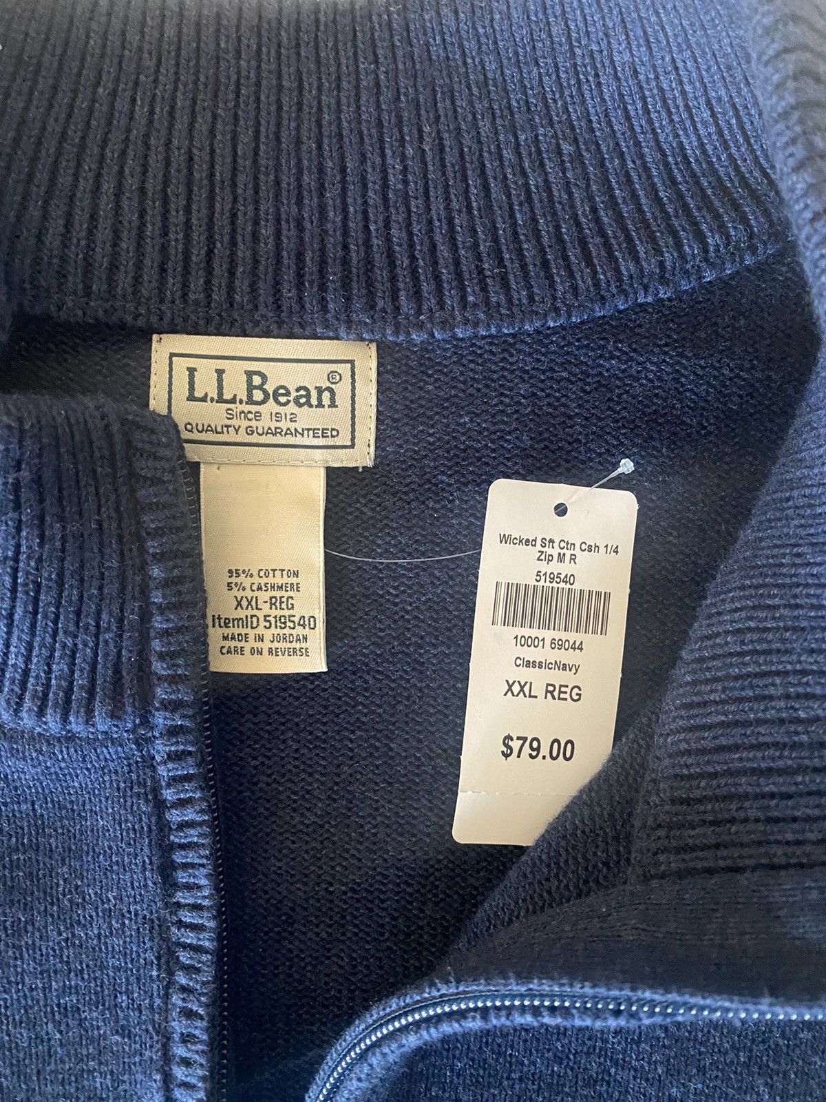 L.L. Bean L. L Bean Quarterzip Sweater w/ Front Pocket Size US XXL / EU 58 / 5 - 6 Thumbnail