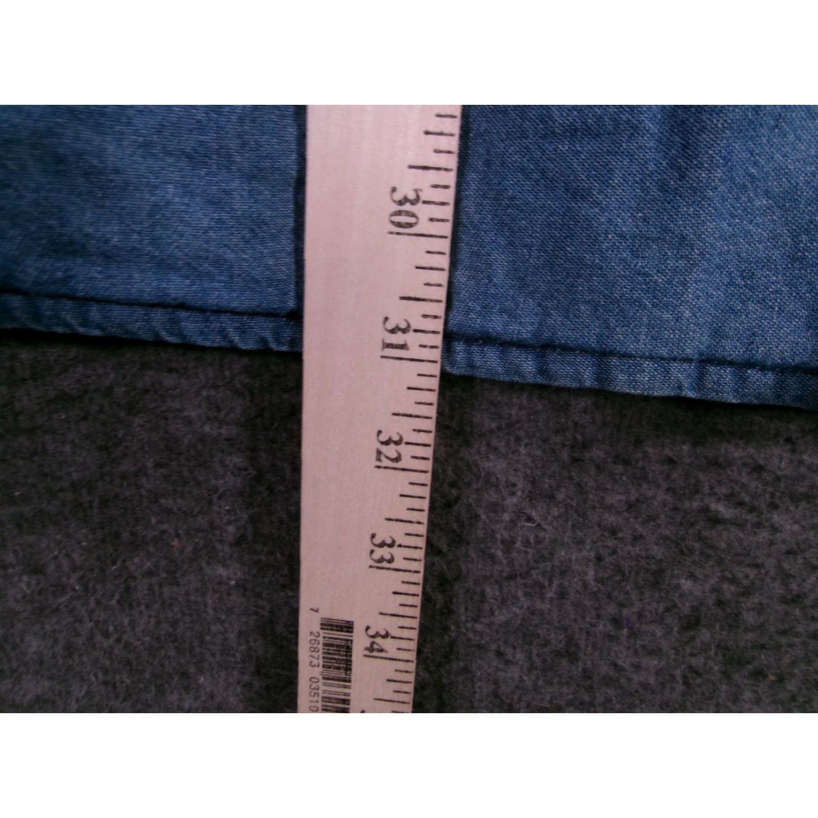 Denime Sierra Outdoors Shacket Men Medium Blue Denim Fleece Lined Heavyweight Workwear Denim Shirt Shacket Size US M / EU 48-50 / 2 - 6 Thumbnail