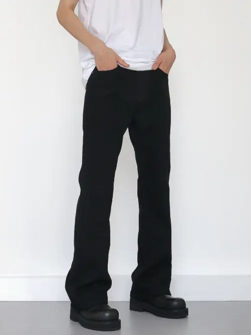 VIBE Retro black men's versatile straight casual flared jeans Size US 32 / EU 48 - 5 Thumbnail