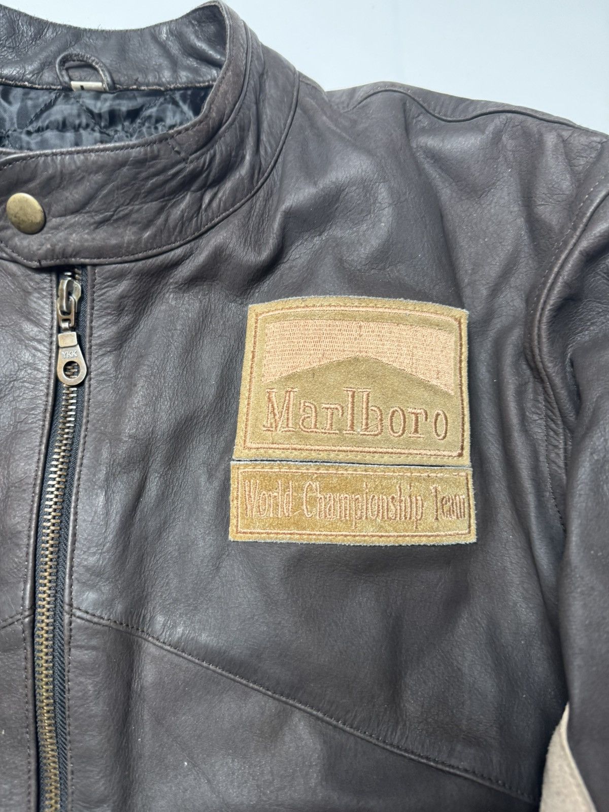 Vintage Vintage Marlboro Leather Racing Jacket Size US L / EU 52-54 / 3 - 9 Thumbnail