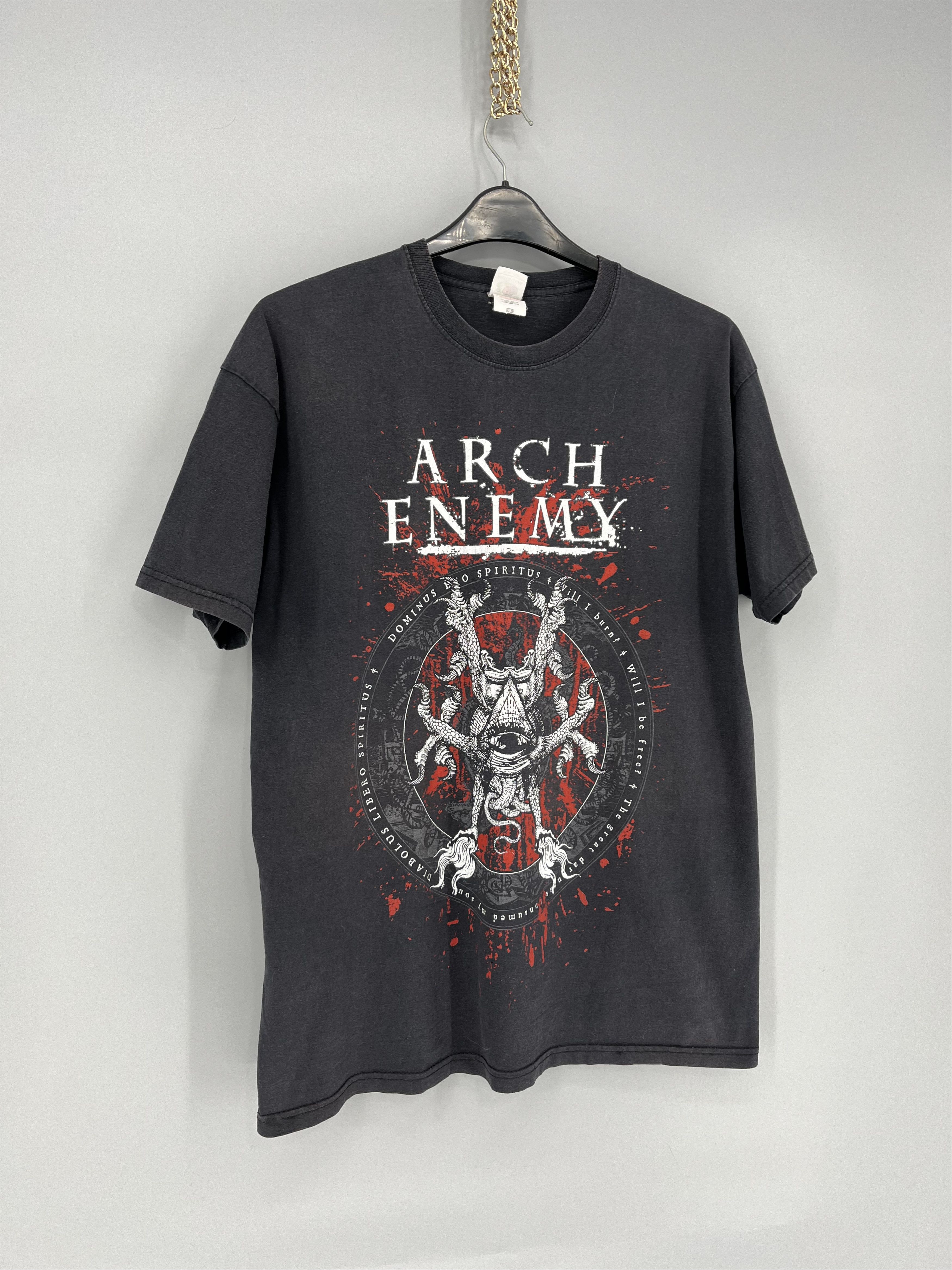 Band Tees × Vintage Vintage Y2K Arch Enemy Band Rock Skeleton Skull Tee Size US XL / EU 56 / 4 - 2 Thumbnail