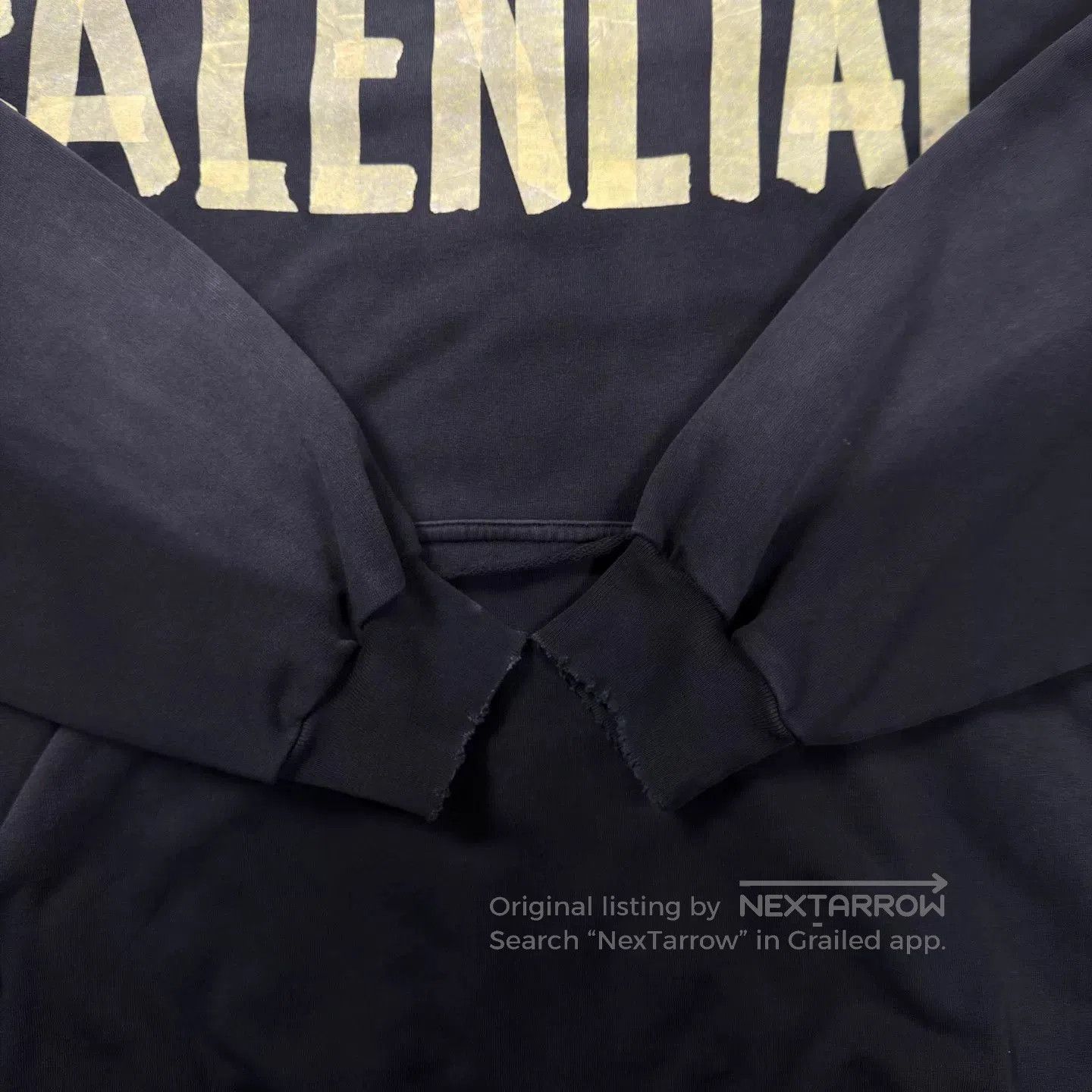 Balenciaga black graphic hoodie with yellow logo. Size US M / EU 48-50 / 2 - 8 Thumbnail
