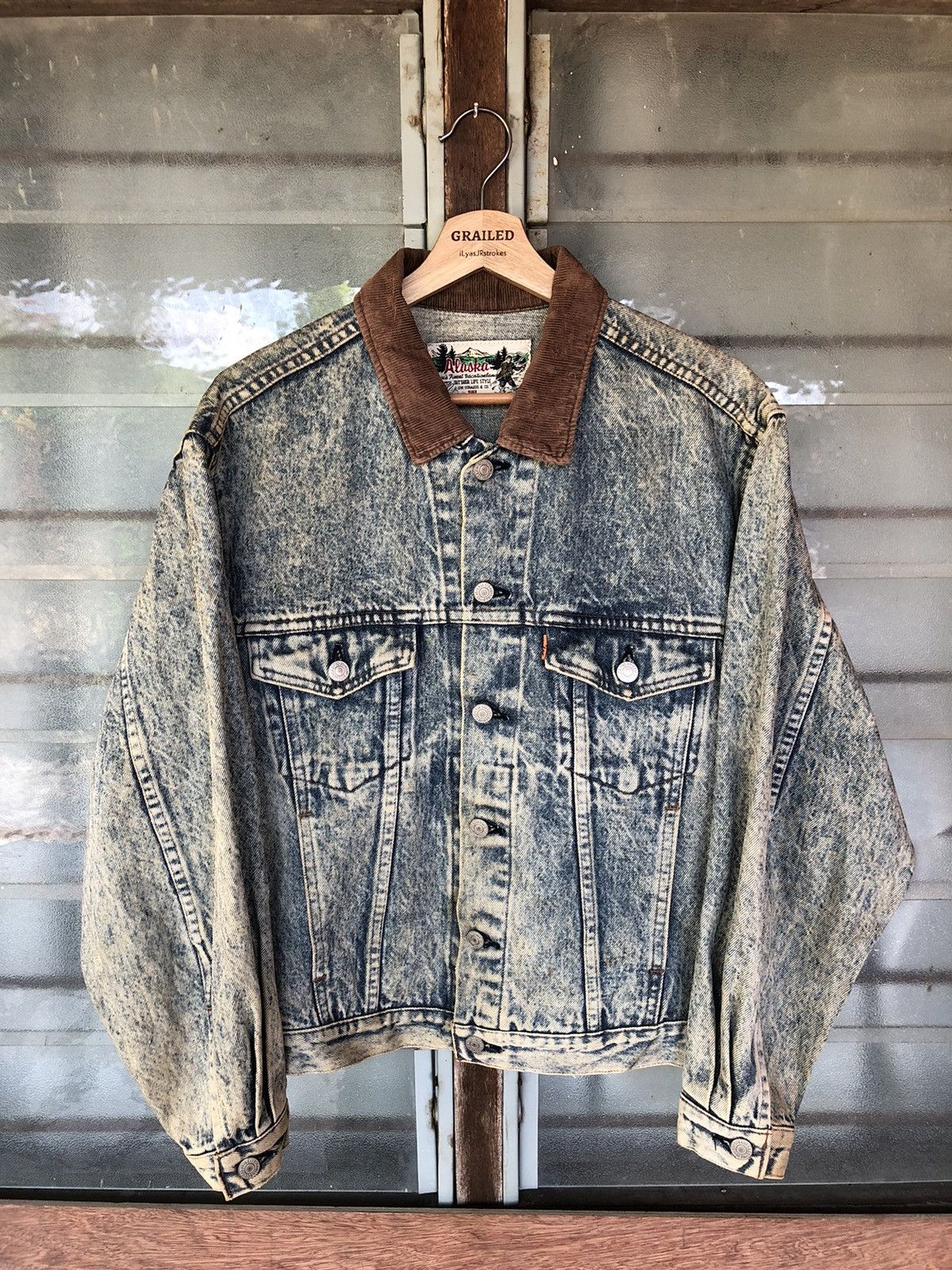 Levi's Vintage Clothing Vintage Levi’s Acid Wash Alaska Denim Jacket Rare Size US M / EU 48-50 / 2 - 2 Thumbnail