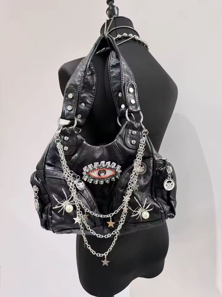 Other Gothic PU Leather Punk Rivets Shoulder Bag Size ONE SIZE - 2 Thumbnail
