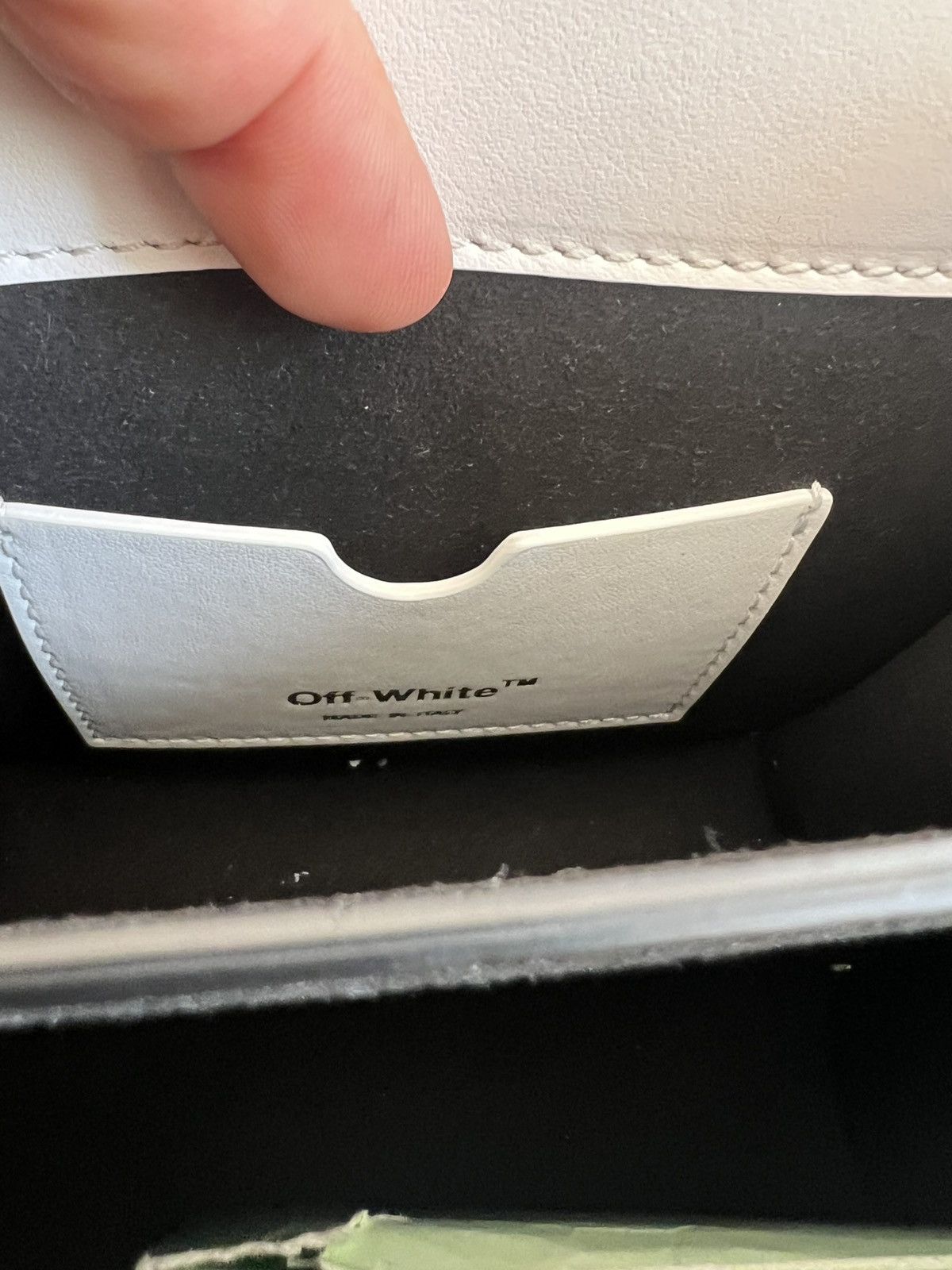 Off-White Off-White Binder Clip Crossbody Bag - White Leather 6.9x6 Size ONE SIZE - 11 Thumbnail