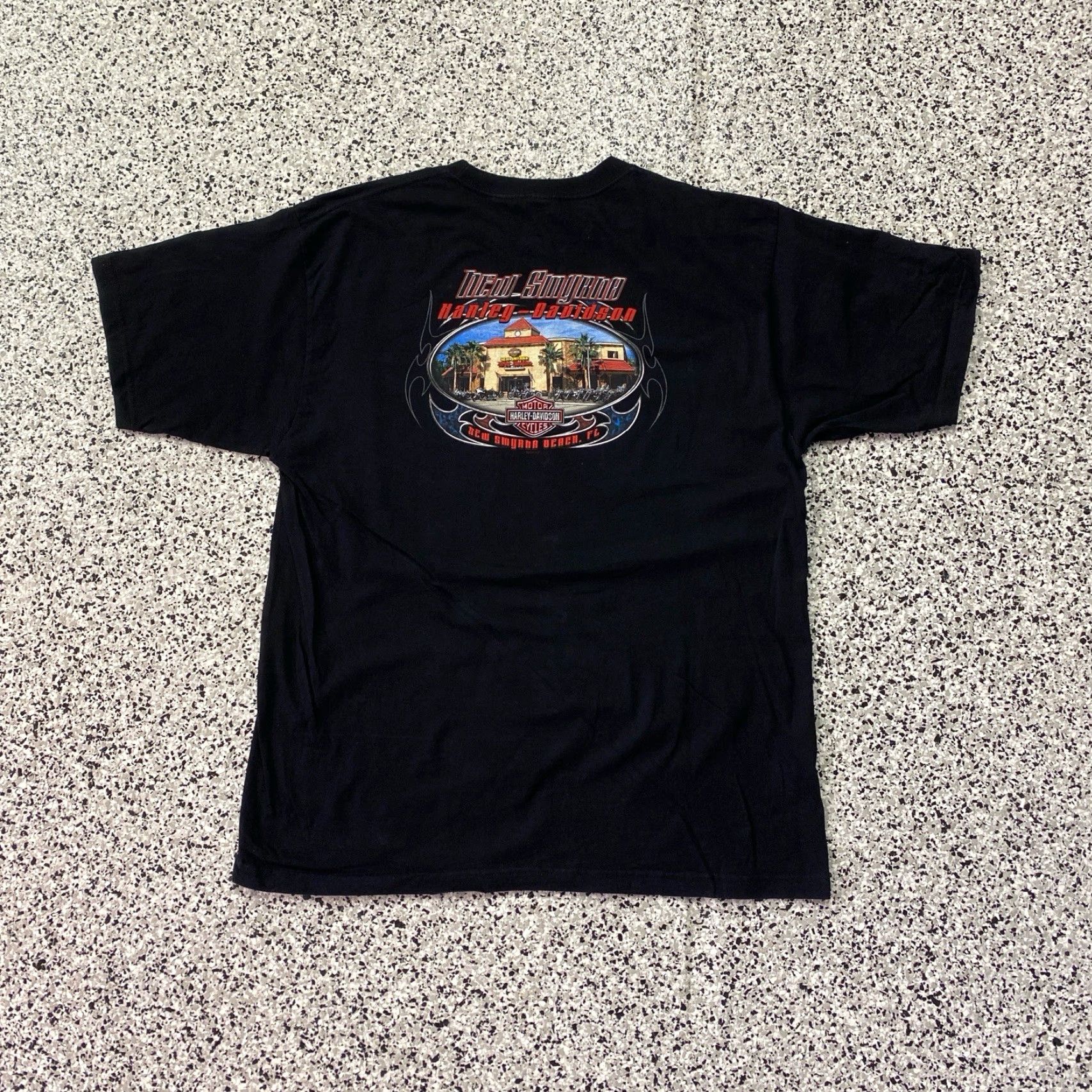 Harley Davidson Harley-Davidson Florida Shark Biketober Graphic T-Shirt Black 2XL Mens Crew Neck Short Sleeve Graphic Print Cotton Logo Vintage No Size US XXL / EU 58 / 5 - 4 Thumbnail