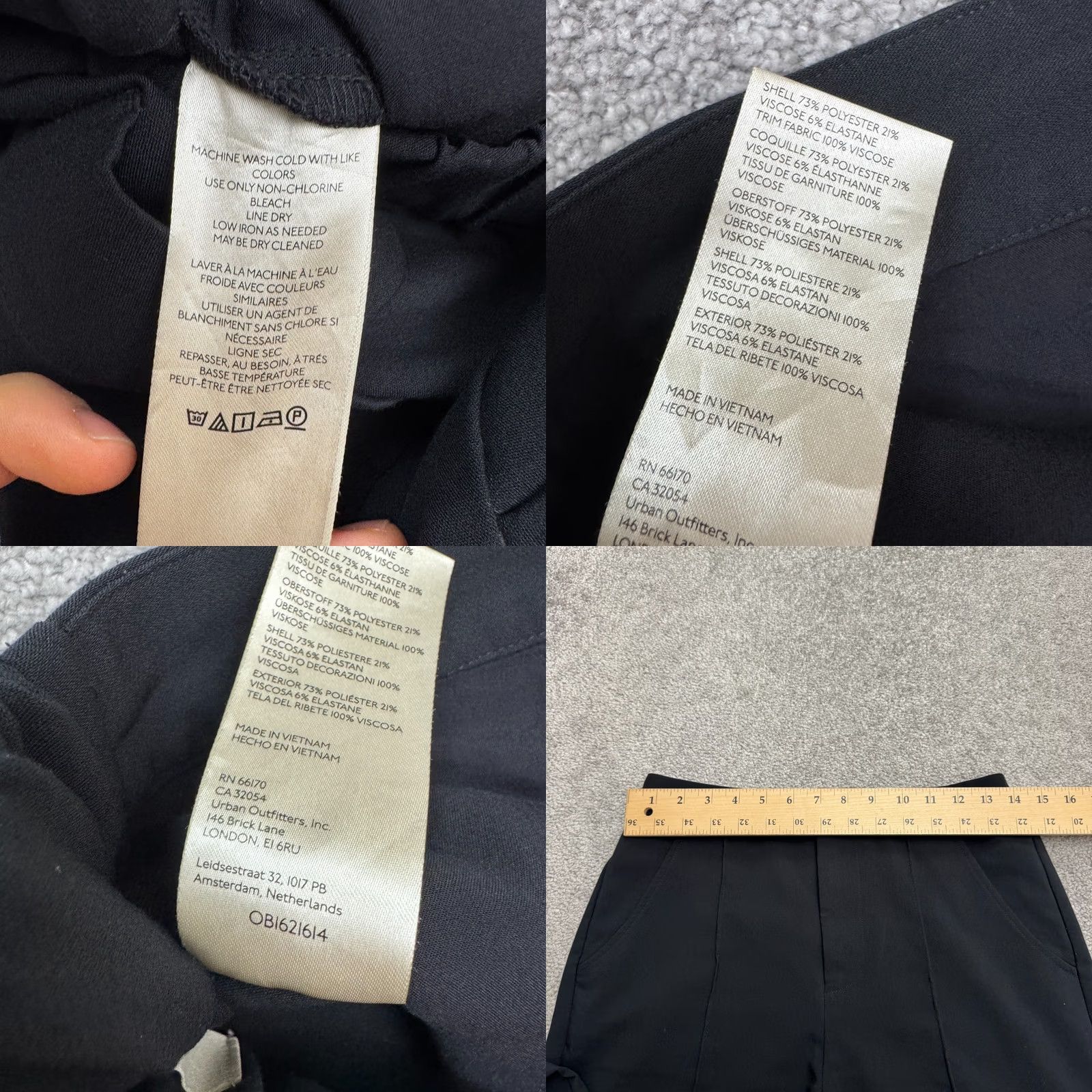 Anthropologie Anthropologie Maeve High Rise Trouser Dress Pants Womens 4 Black Cuffed Classic Size 27" / US 4 / IT 40 - 8 Thumbnail
