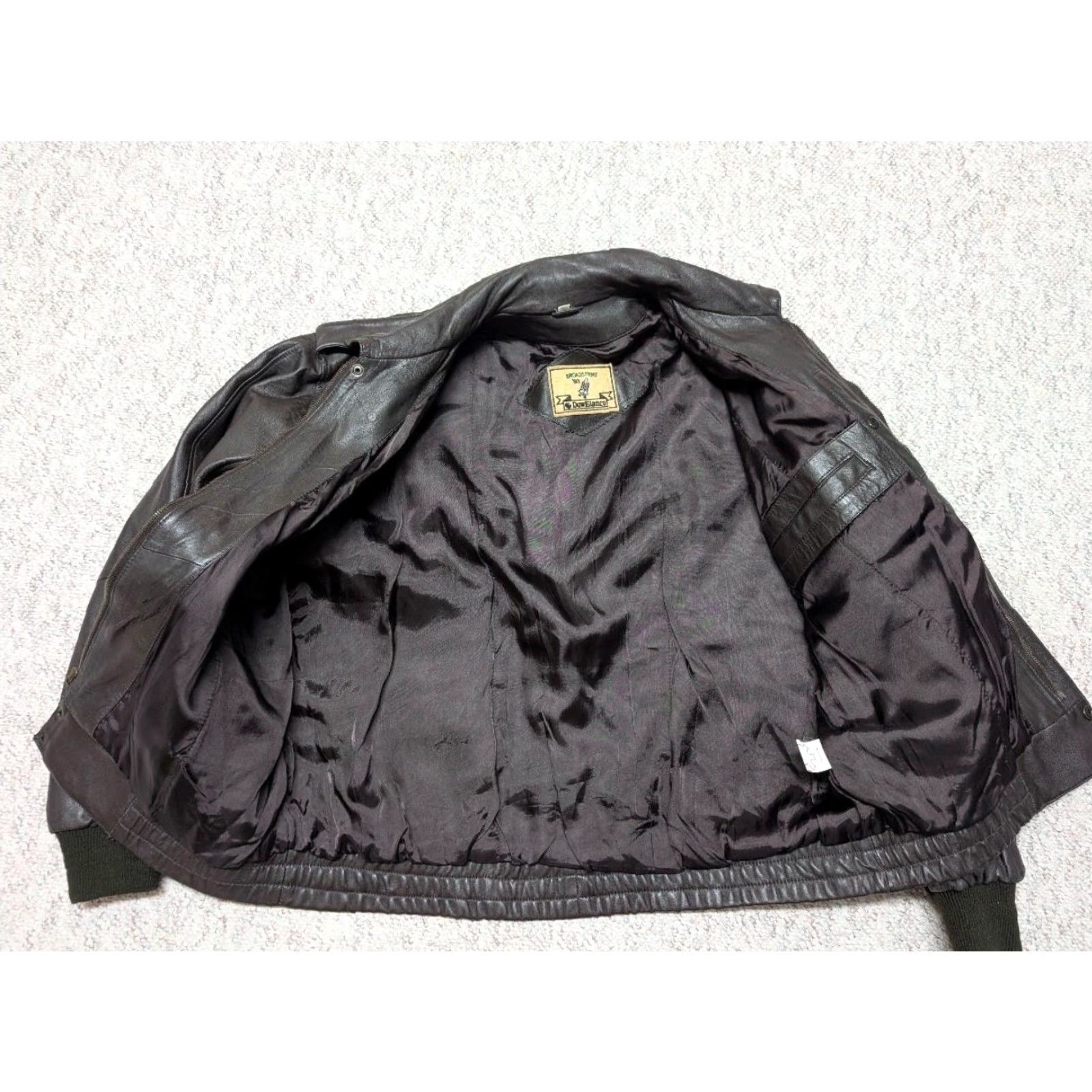 Vintage VINTAGE BOMBER Leather Jacket 3XL Brown Mens 50 Lambskin Vintage 1990s Bomber Jacket Chest 50-52 Flight Flyers A2 1990s Size US XXL / EU 58 / 5 - 4 Thumbnail