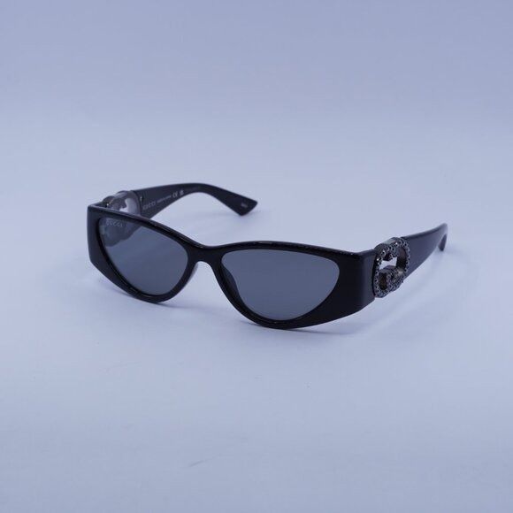 Gucci Gucci GG1824S 004 Sunglasses Black/Black Stone Cat Eye Frame Size ONE SIZE - 5 Thumbnail